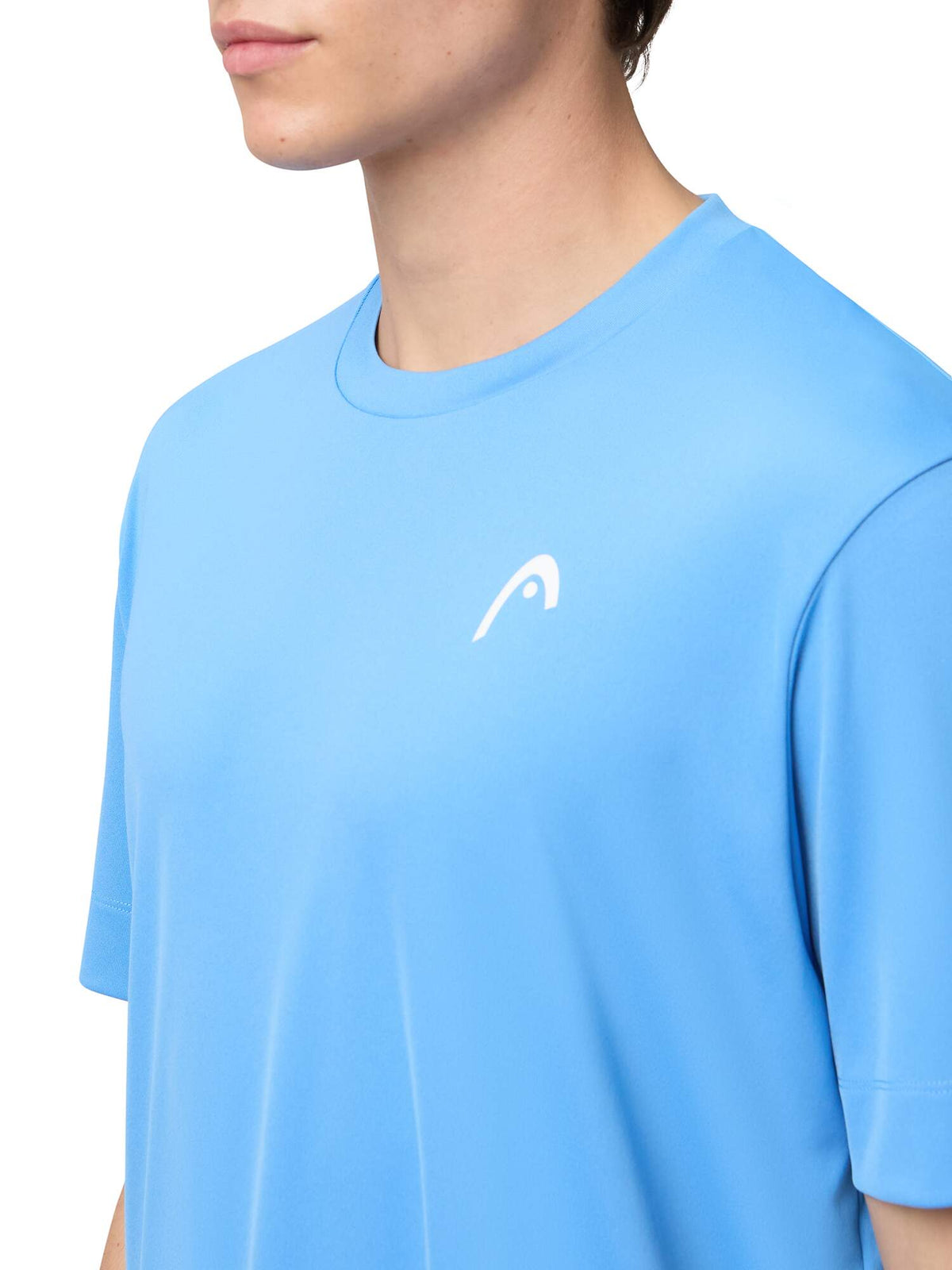 HEAD SLICE II Mens Tennis T-Shirt in Airforce Blue - model detail