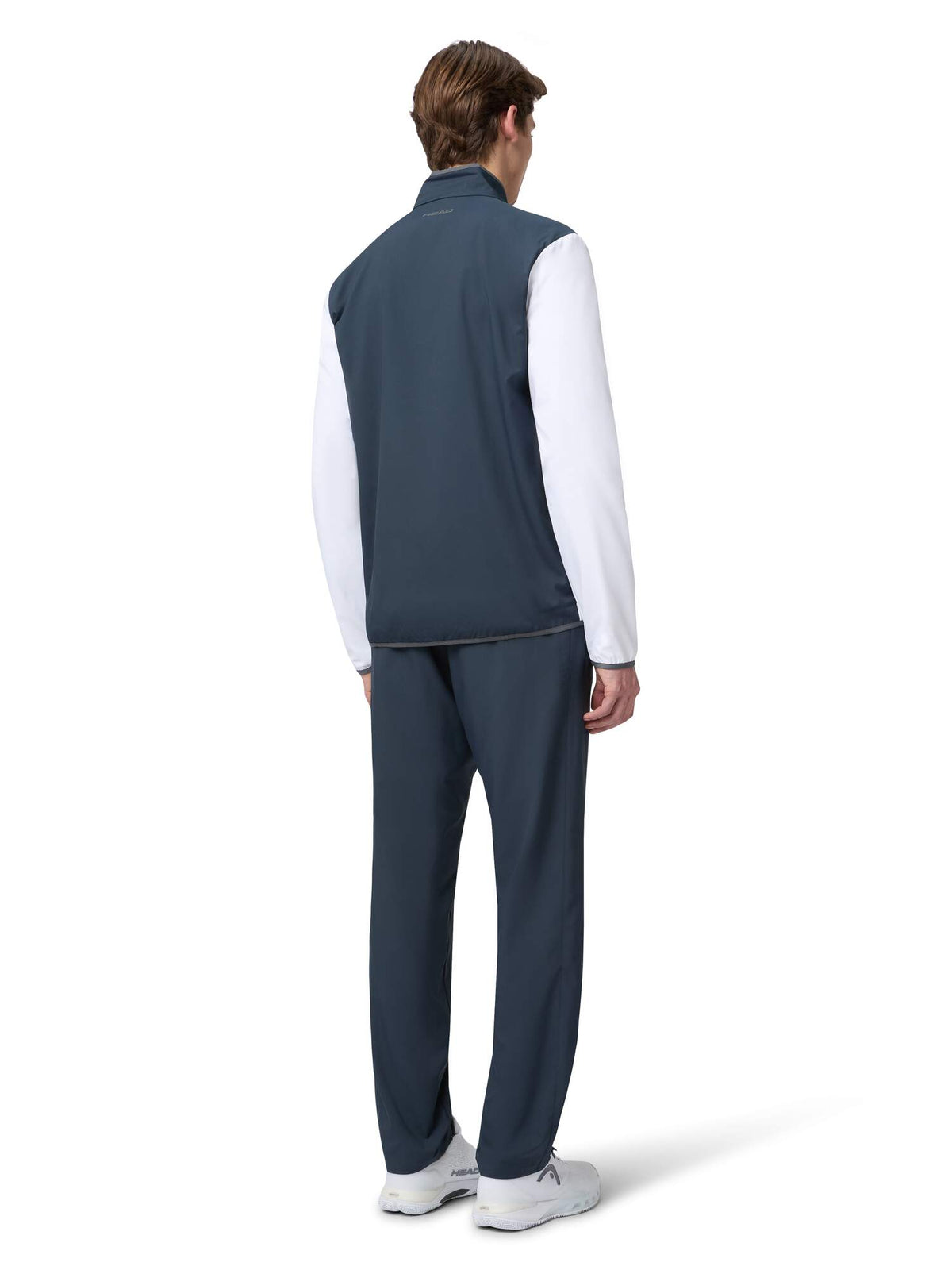 HEAD CLUB Mens Tennis Pants, Navy in Navy - model back view