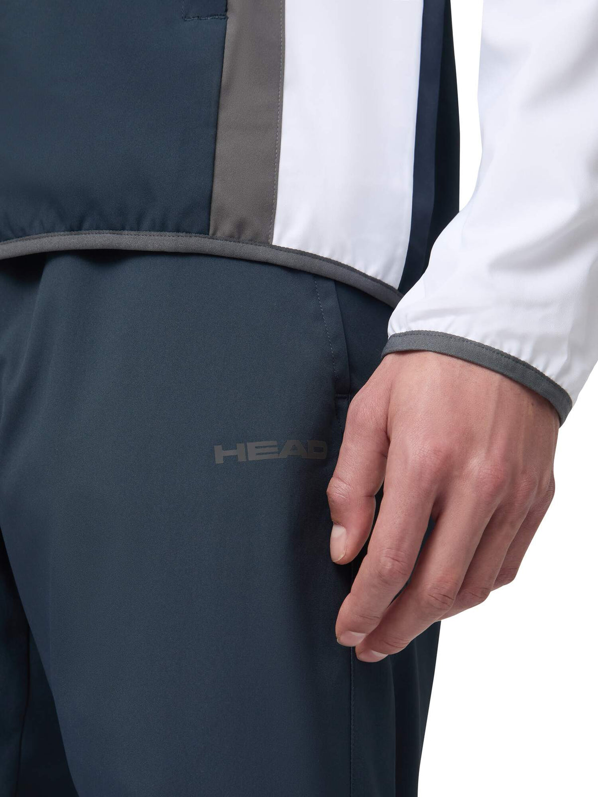 HEAD CLUB Mens Tennis Pants, Navy in Navy - model close-up