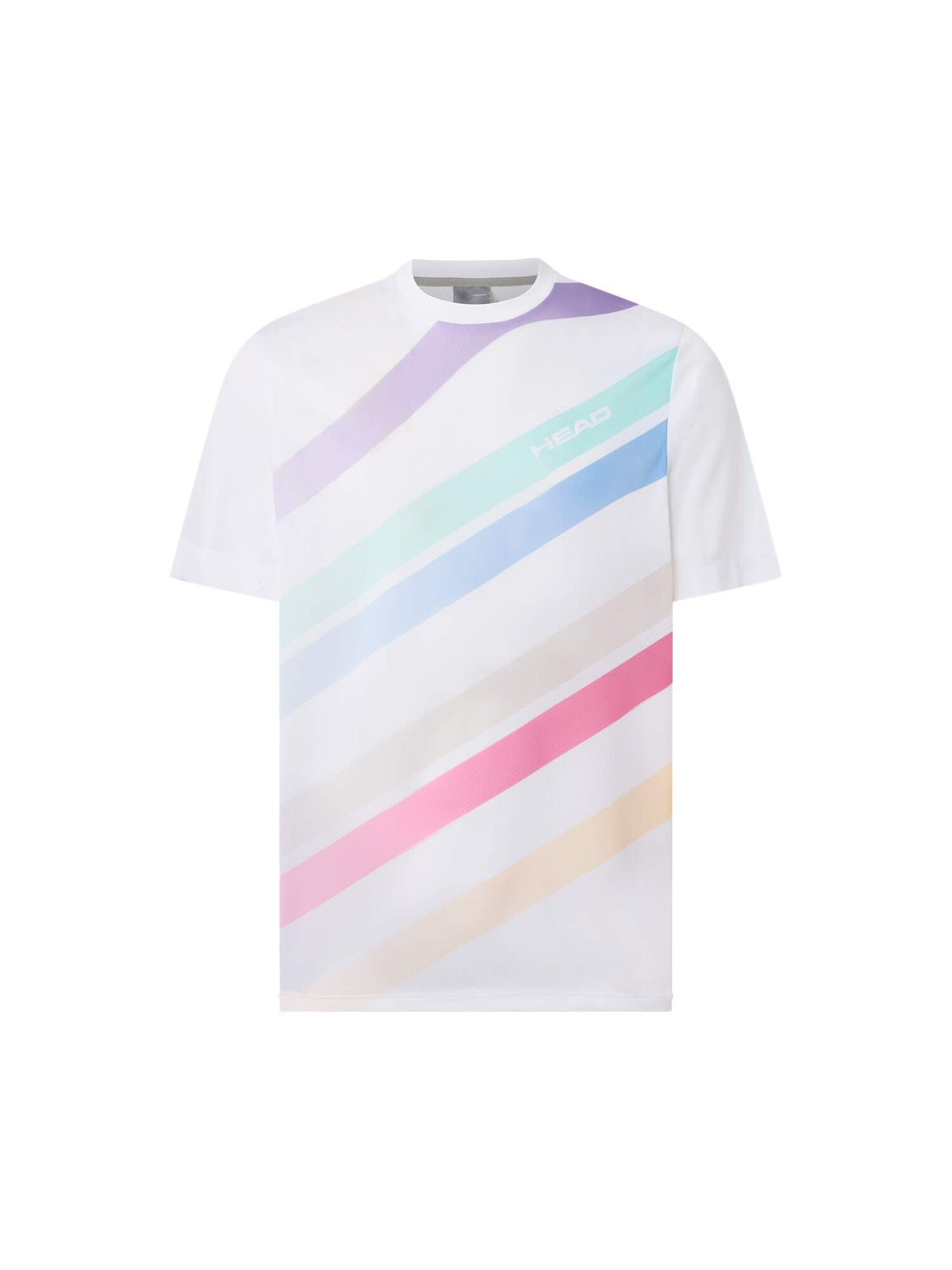 HEAD PRO Mens Tennis T-Shirt in White Print - front view