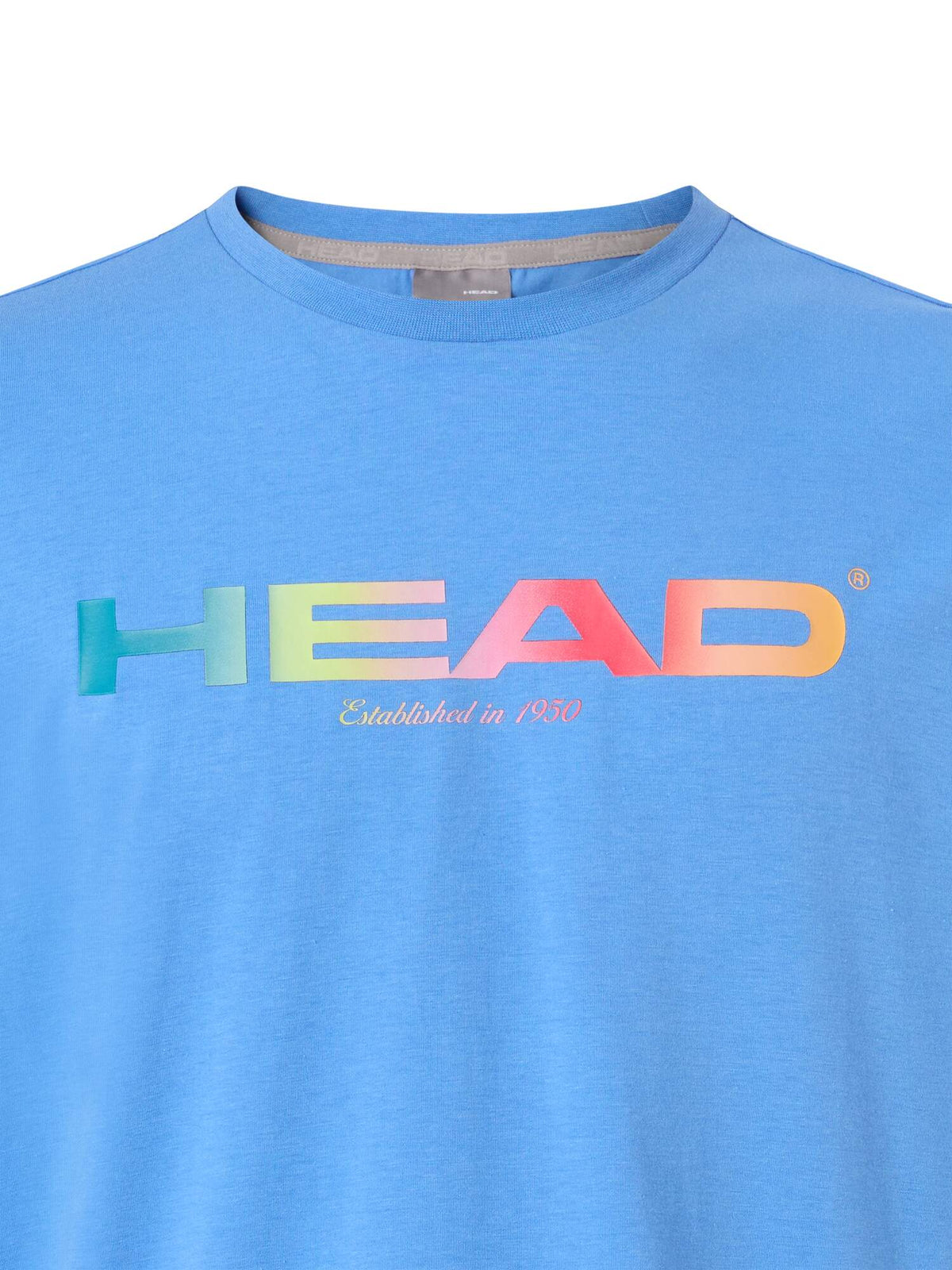 HEAD RAINBOW Mens Tennis T-Shirt in Airforce Blue - detail