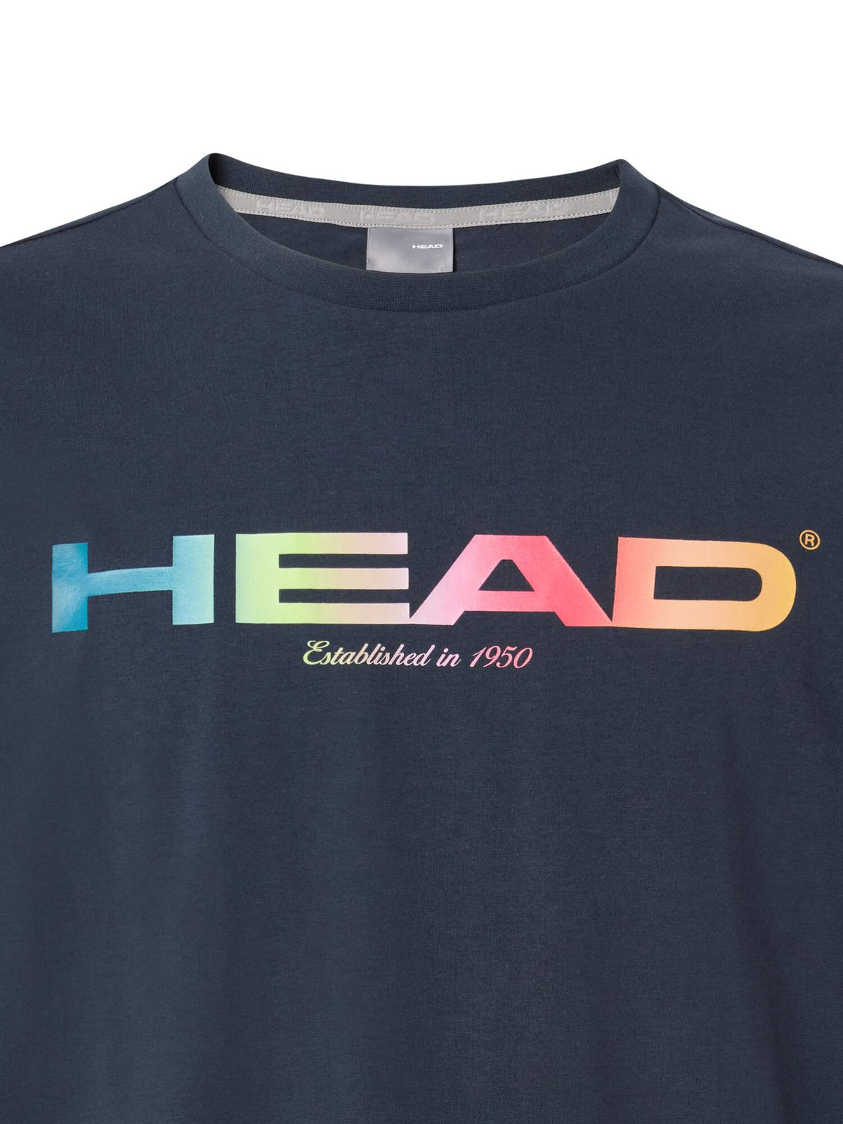 HEAD RAINBOW Mens Tennis T-Shirt in Navy - detail