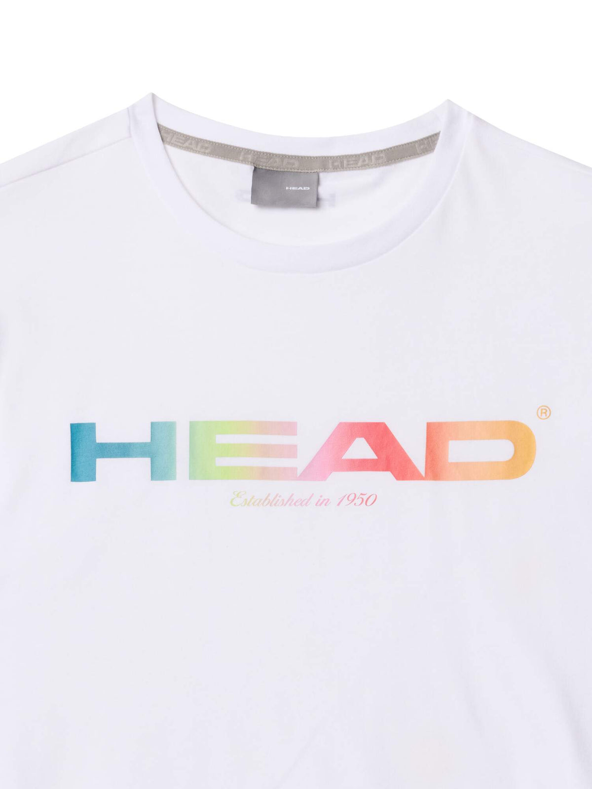 HEAD RAINBOW Mens Tennis T-Shirt in White - detail