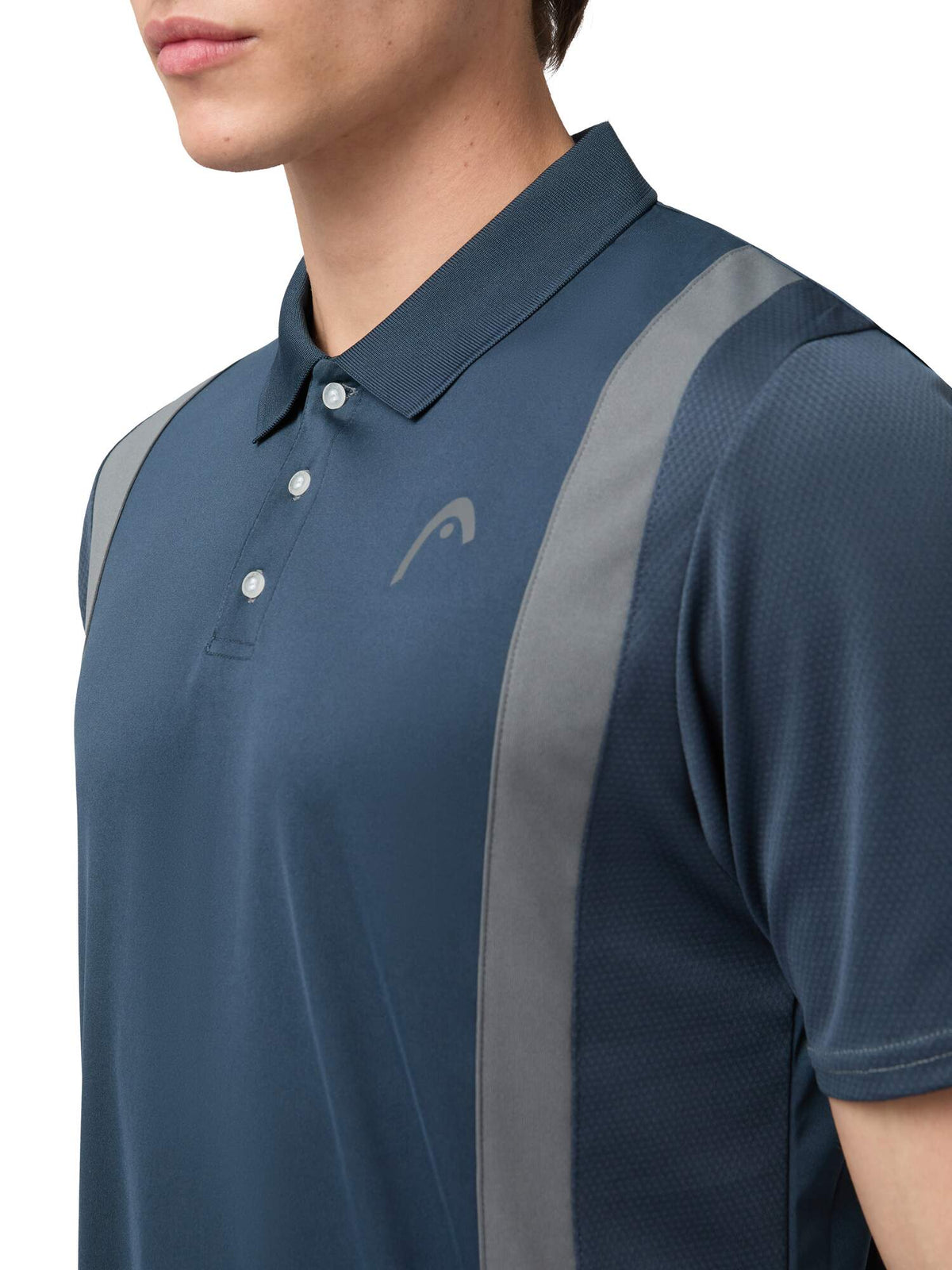 HEAD CLUB 25 TECH Tennis Polo Shirt Mens in Navy - detail