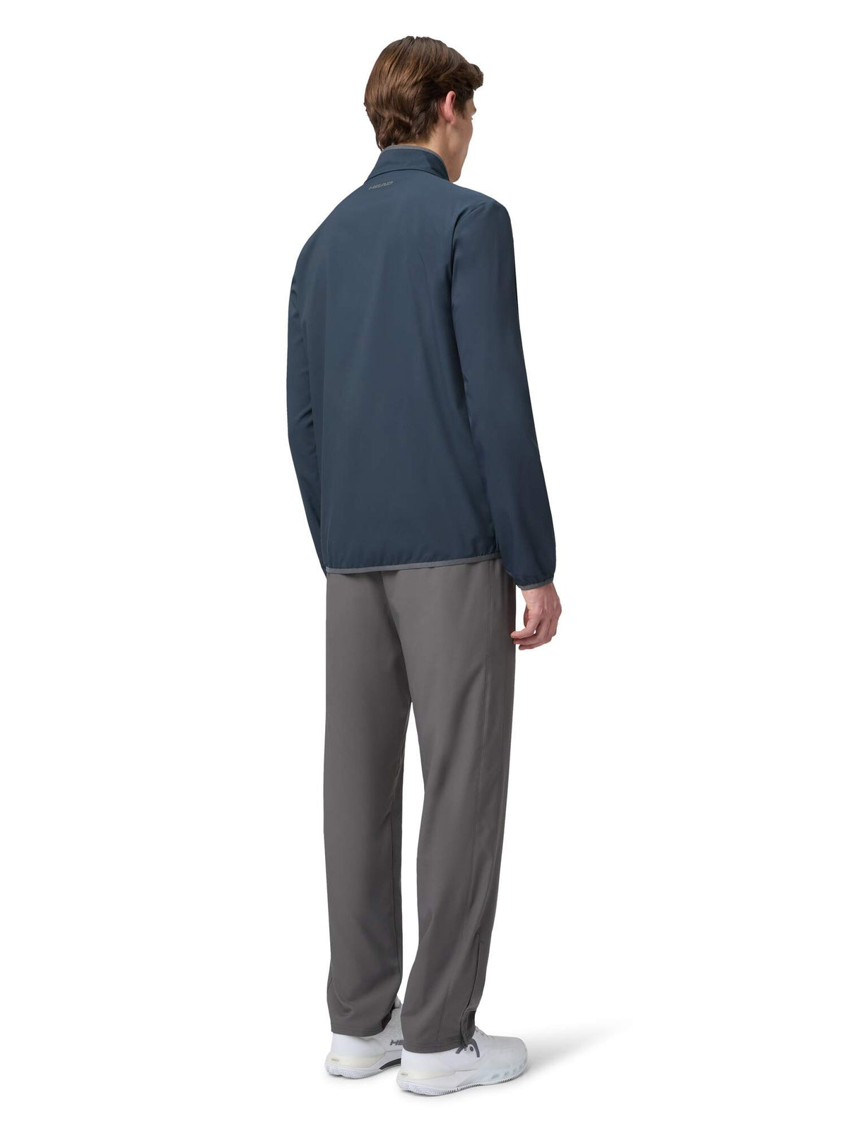 HEAD CLUB 25 Mens Tennis Jacket, Navy in Navy - model back view