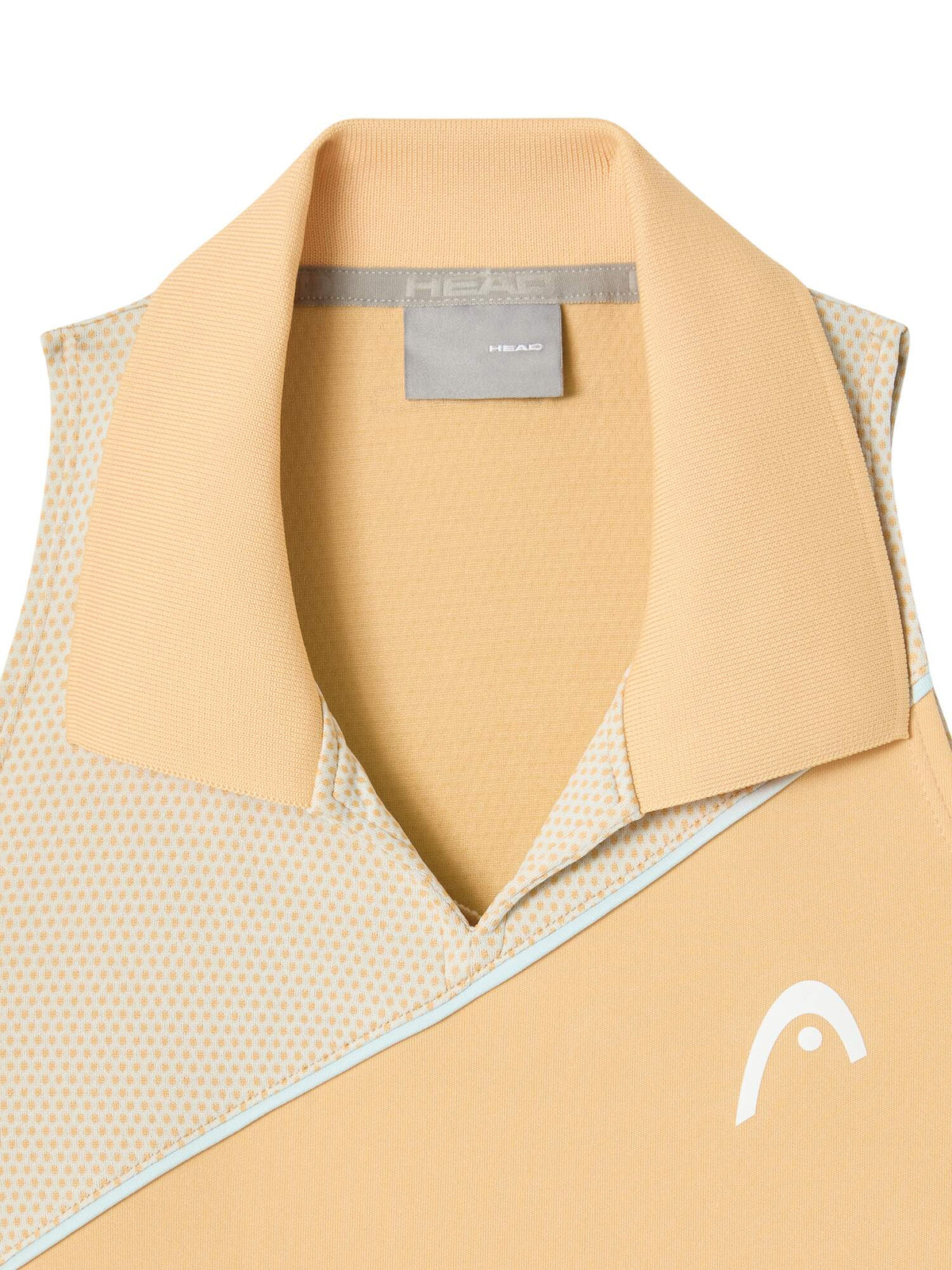 HEAD SPIRIT Womens Tennis Dress in Apricot/Light Blue - detail