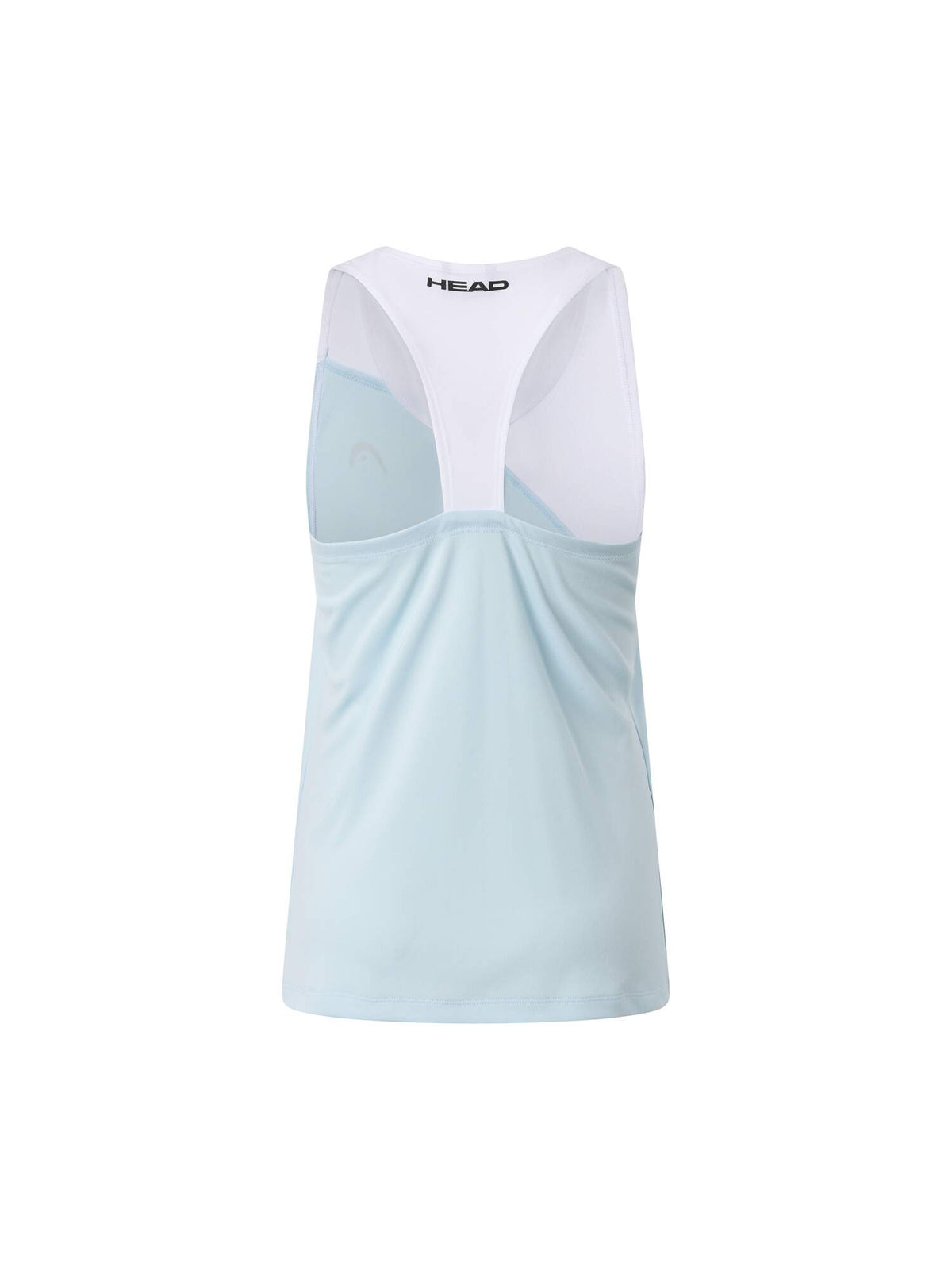 HEAD SPIRIT Womens Tennis Tank Top in Light Blue/White - back view