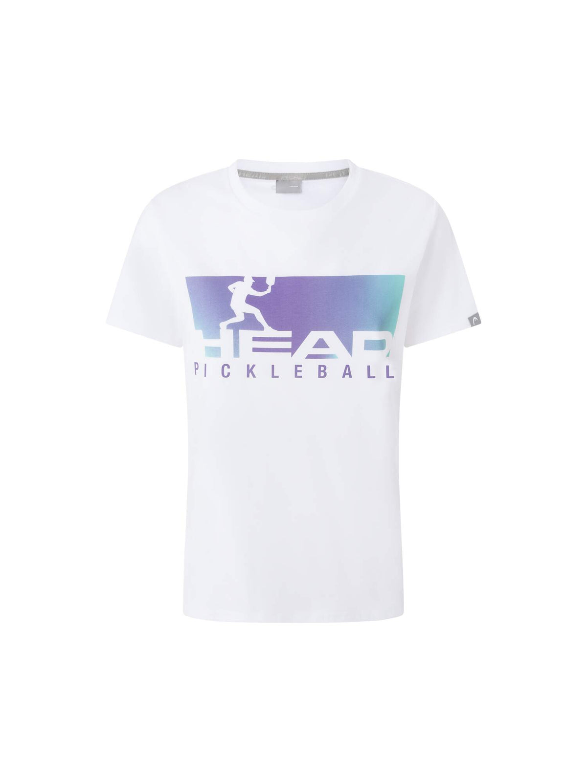 HEAD VISION Womens Pickleball T-Shirt White/Purple in White/Purple - front view