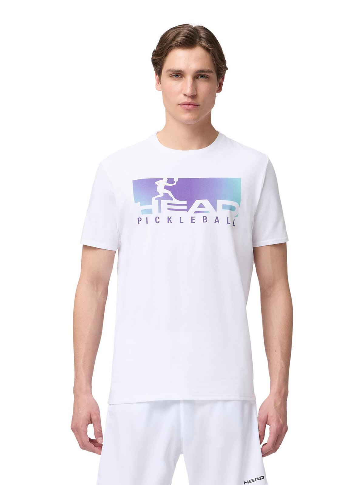 HEAD VISION Pickleball Graphic T-Shirt Mens, White/Purple in White/Purple - lifestyle