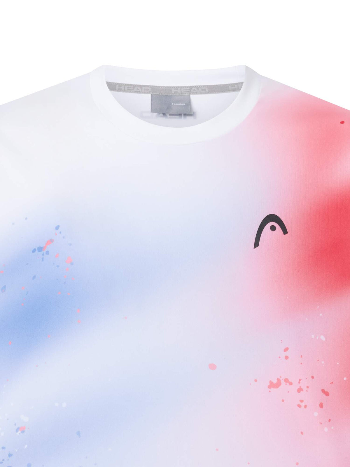 HEAD TOPSPIN Mens Tennis T-Shirt in Royal Blue Print - detail