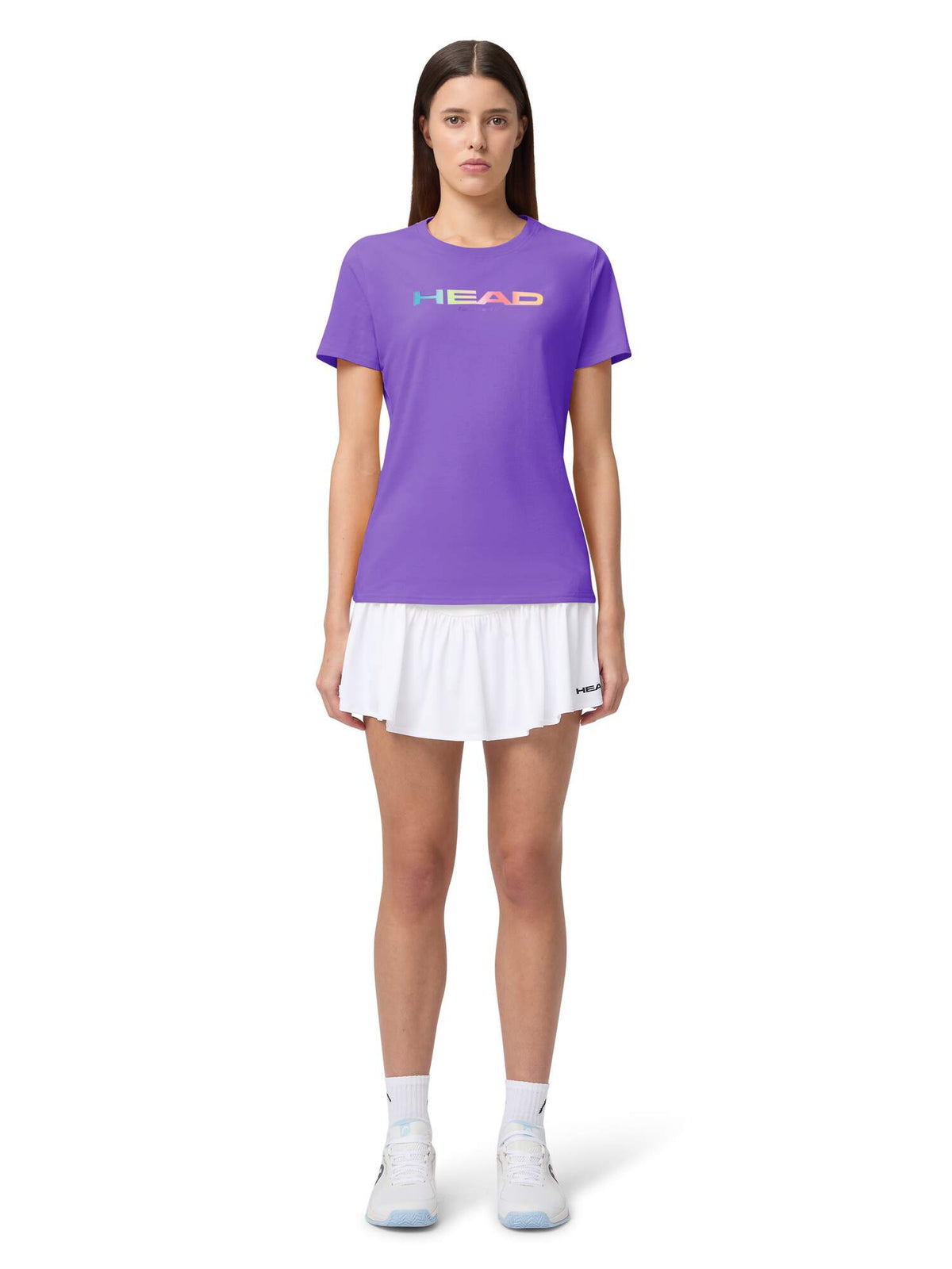 HEAD RAINBOW Womens Tennis T-Shirt in Purple - lifestyle front