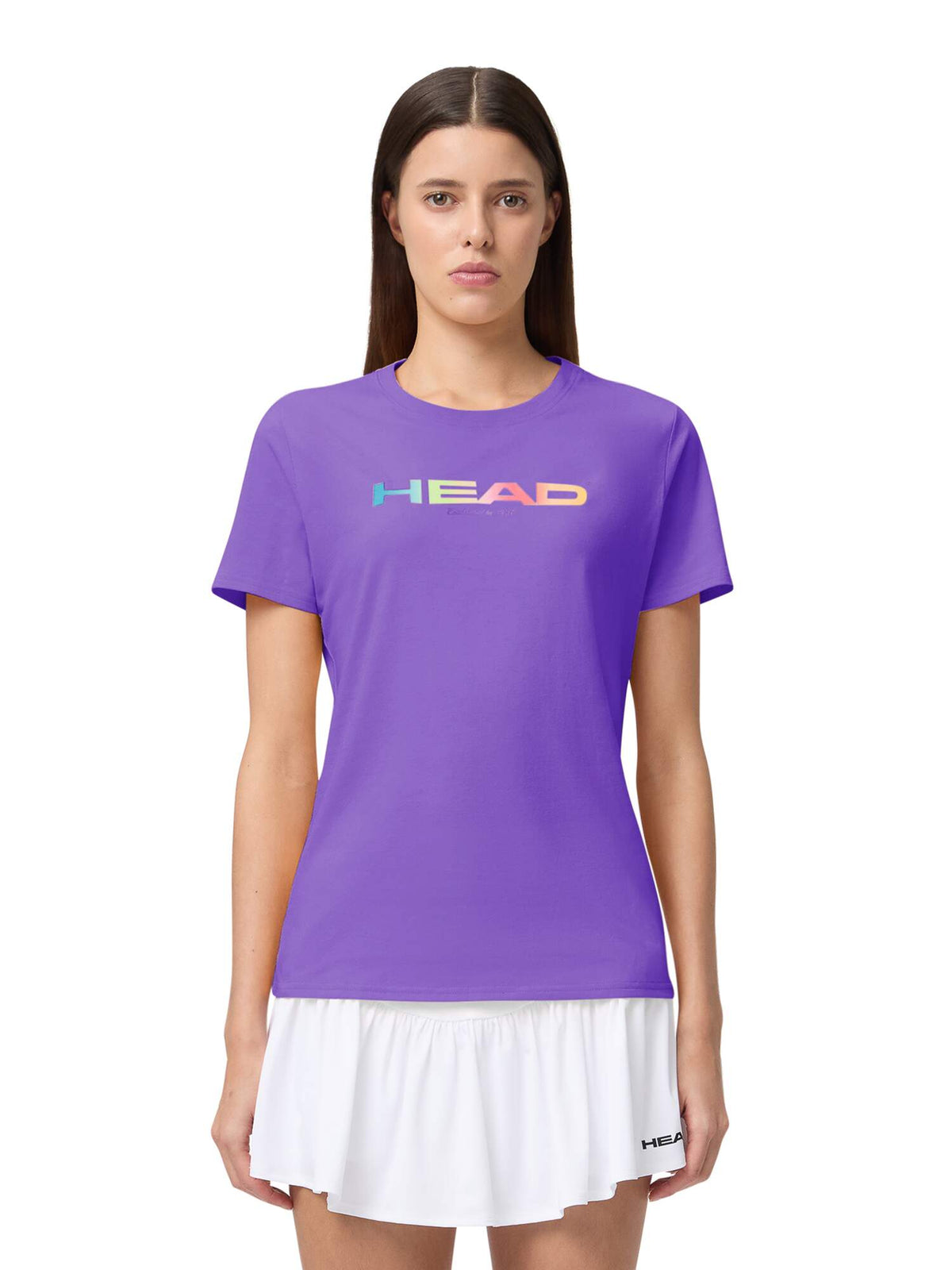 HEAD RAINBOW Womens Tennis T-Shirt in Purple - lifestyle close