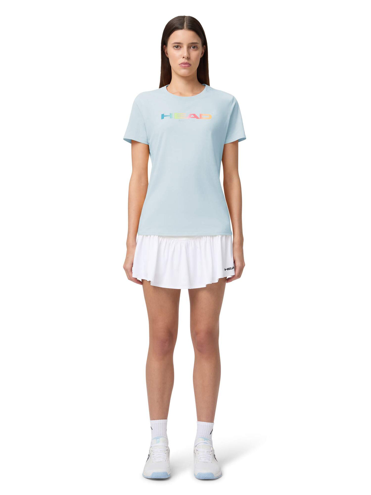 HEAD RAINBOW Womens Tennis T-Shirt in Light Blue - lifestyle front