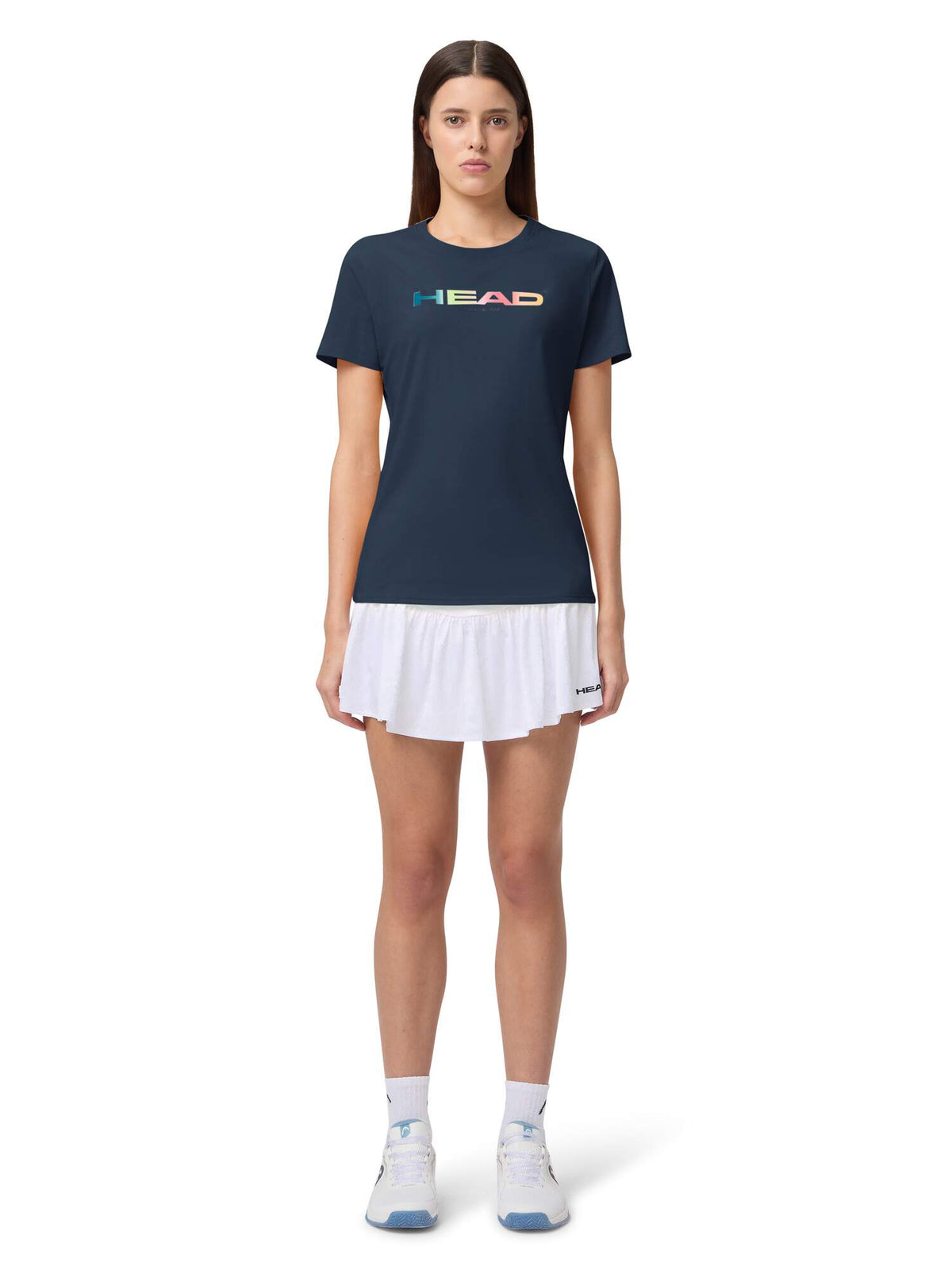 HEAD RAINBOW Womens Tennis T-Shirt in Navy - lifestyle front