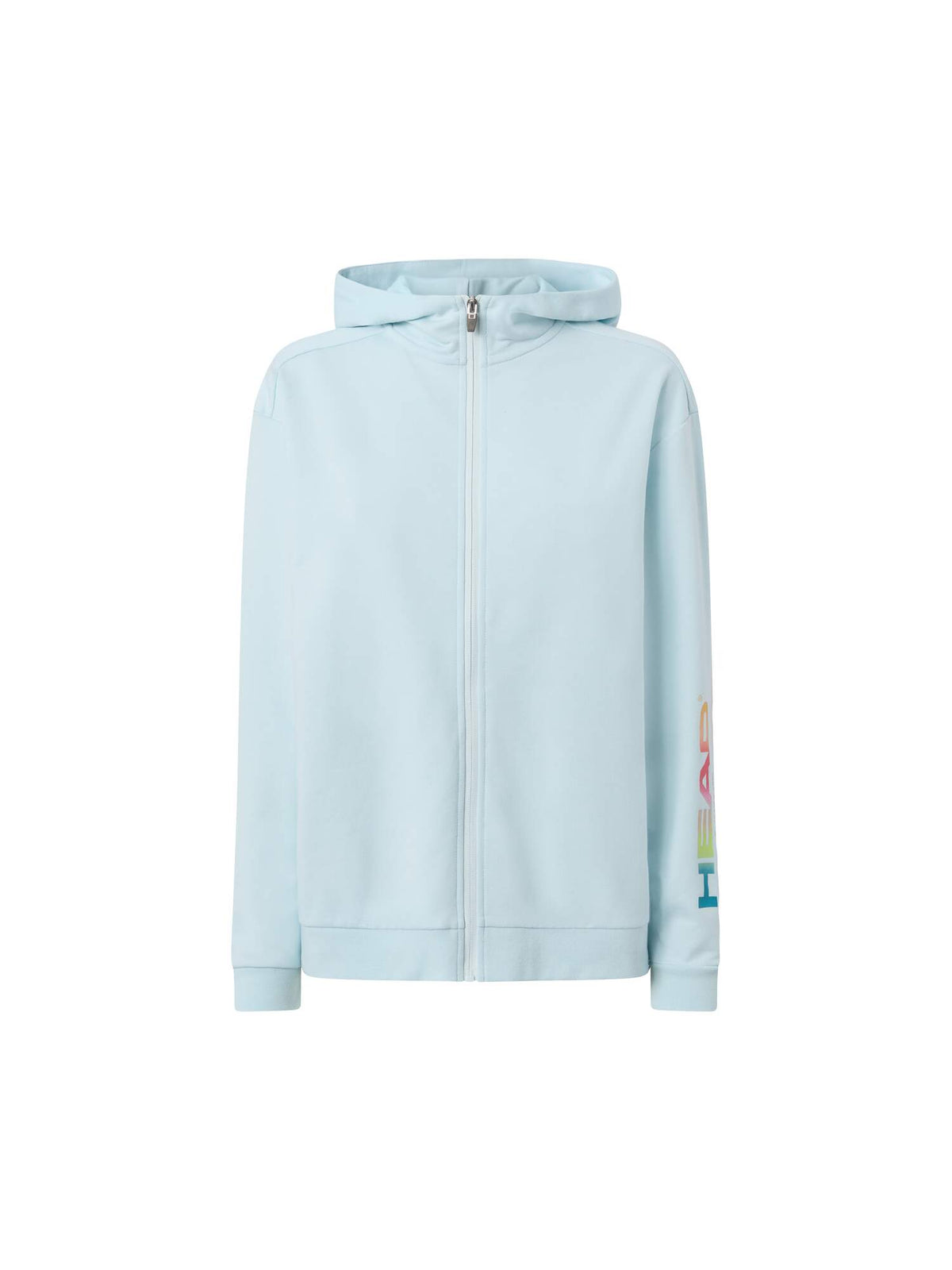 HEAD RALLY Full-Zip Womens Tennis Hoodie in Light Blue - front view