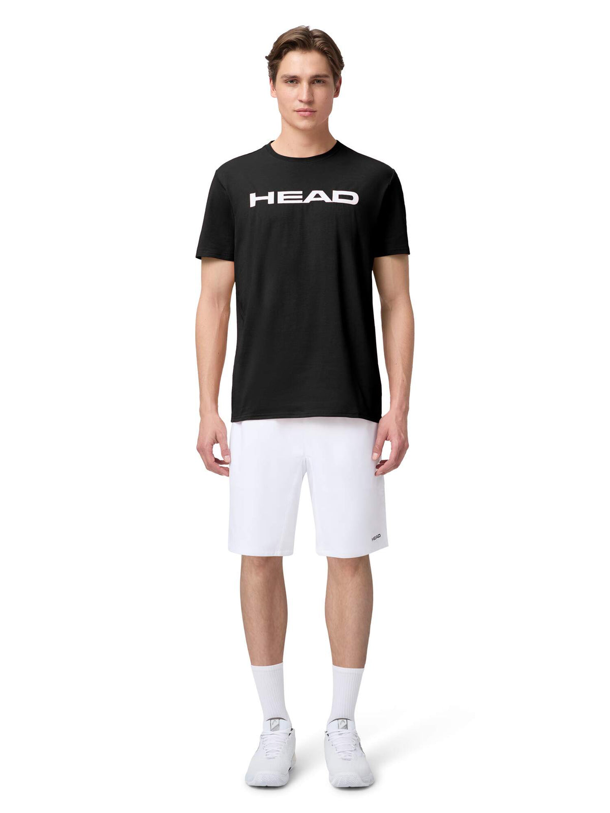 HEAD CLUB ORIGINAL Mens Tennis T-Shirt in Black - model front view
