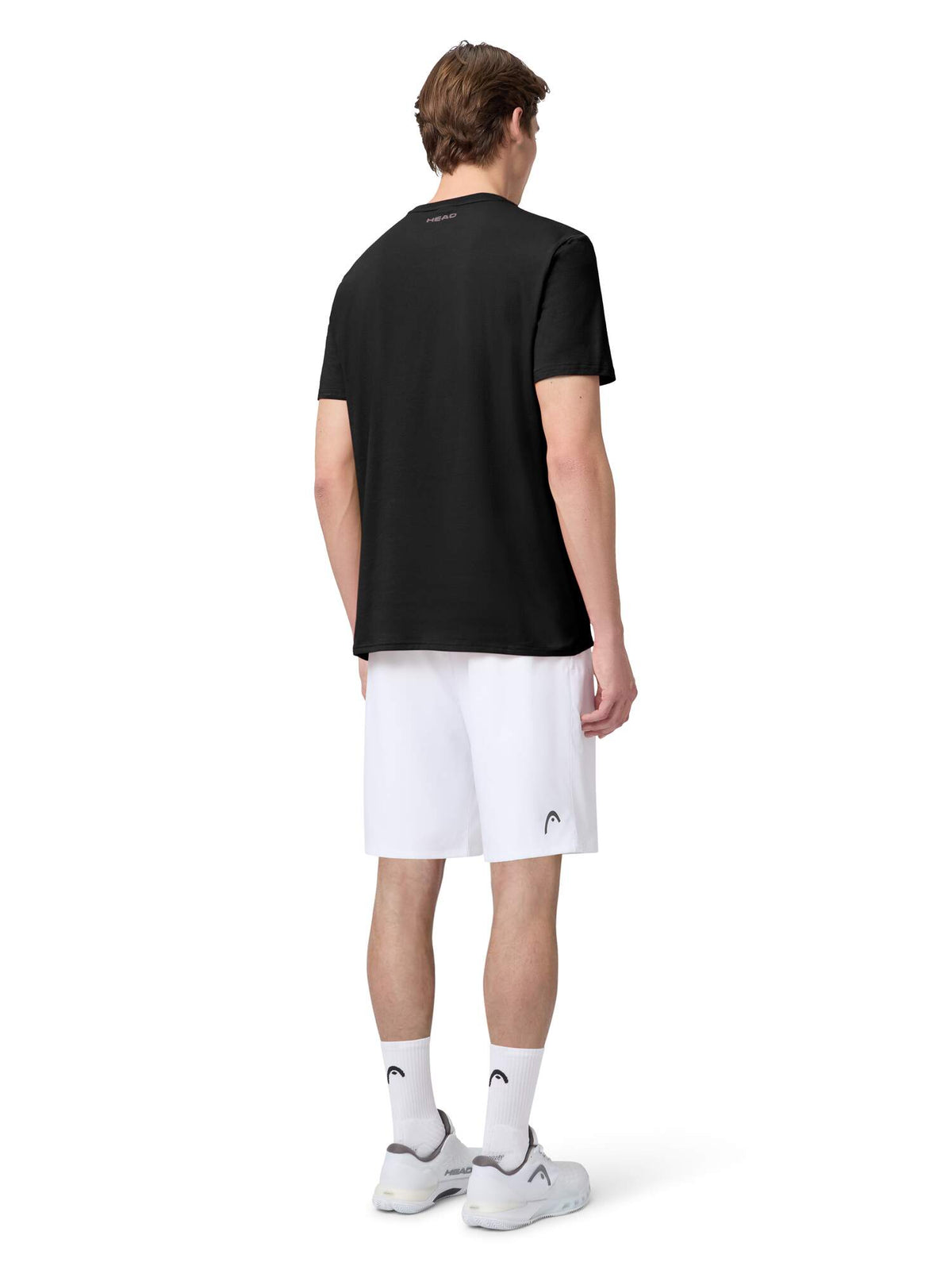 HEAD CLUB ORIGINAL Mens Tennis T-Shirt in Black - model back view