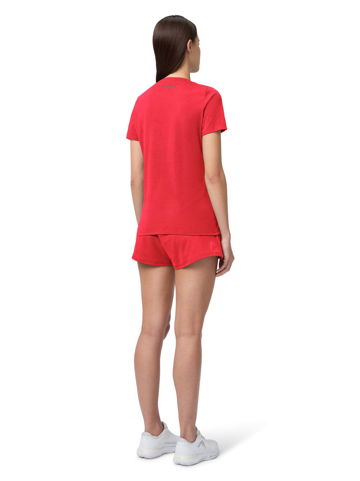 HEAD CLUB ORIGINAL Womens Tennis T-Shirt in Red - model back view