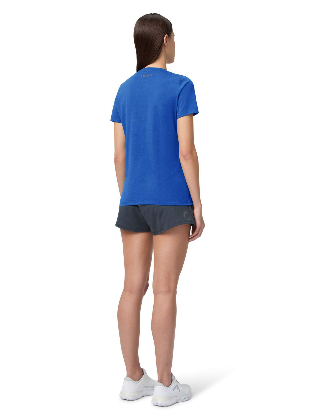 HEAD CLUB ORIGINAL Womens Tennis T-Shirt in Royal Blue - model back view
