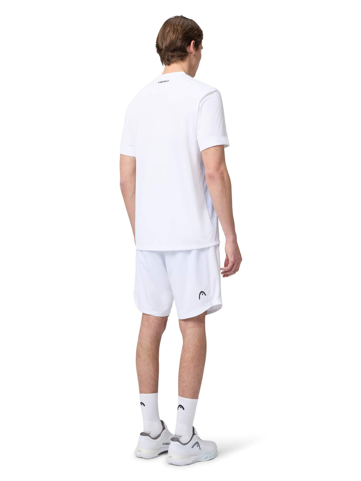 HEAD TOPSPIN Mens Tennis T-Shirt in Royal Blue Print - model back view