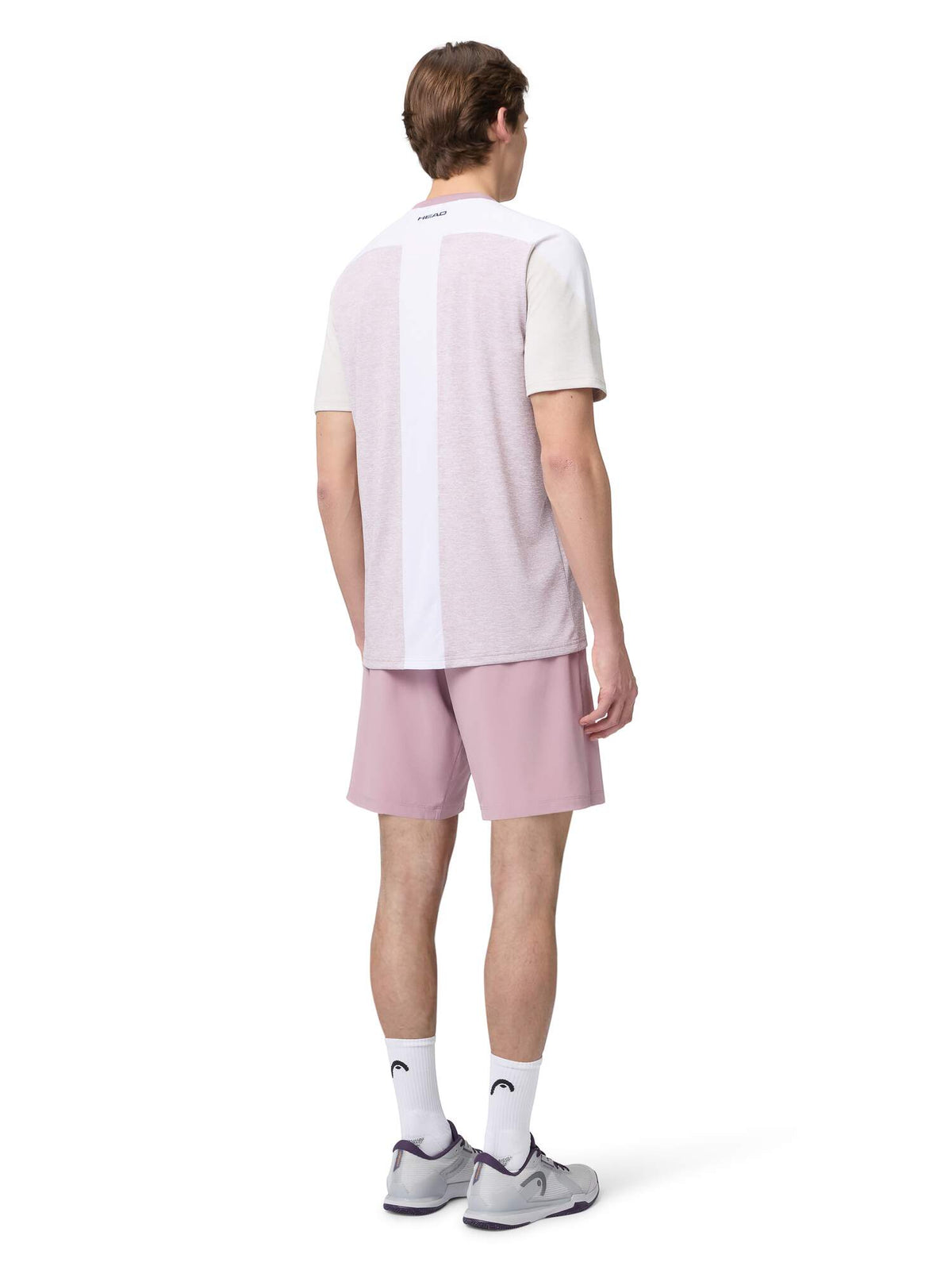 HEAD PLAY Mens Tennis Shorts in Dirty Lilac - lifestyle back
