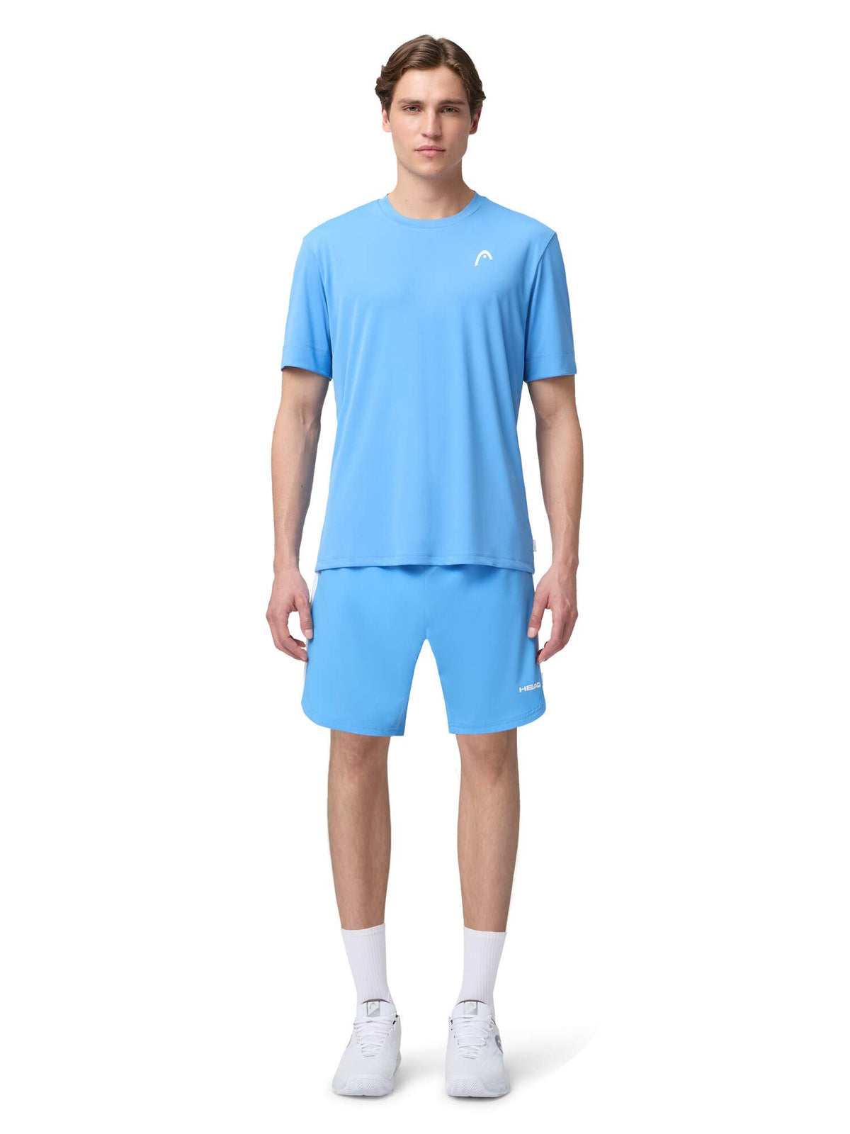 HEAD SLICE II Mens Tennis T-Shirt in Airforce Blue - model front view