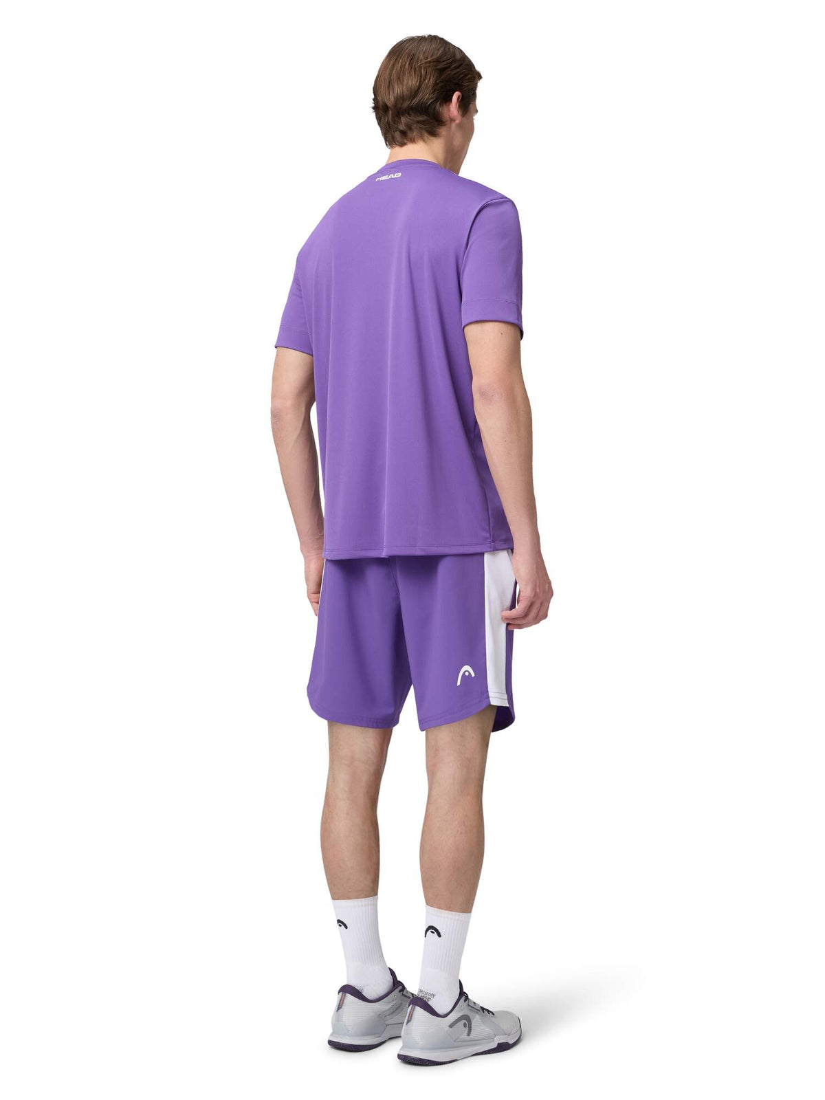 HEAD SLICE II Mens Tennis T-Shirt in Purple - model back view