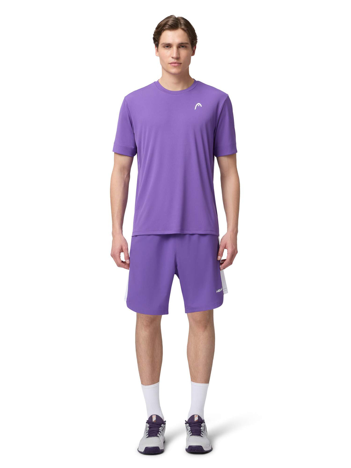 HEAD SLICE II Mens Tennis T-Shirt in Purple - model front view