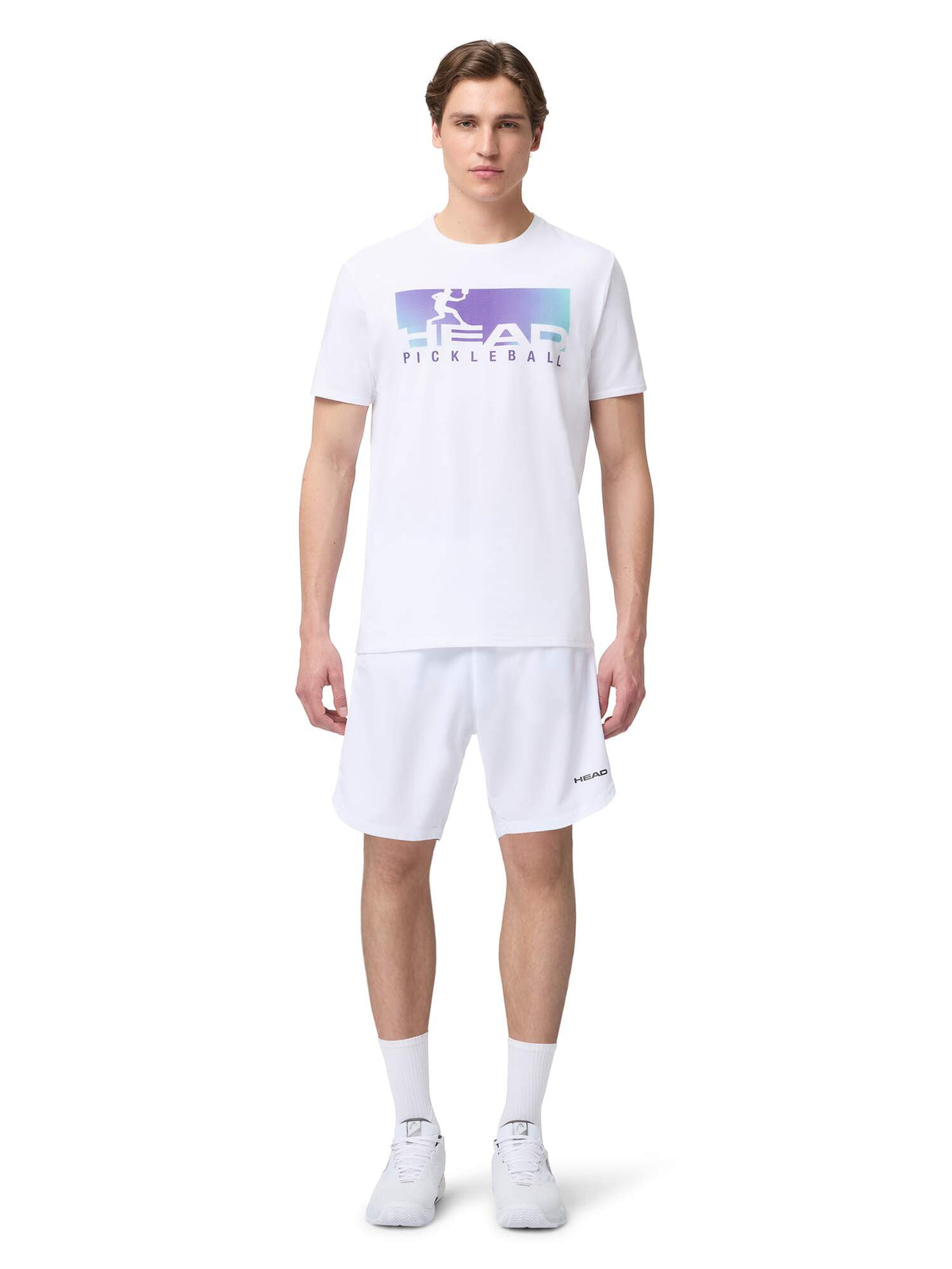 HEAD VISION Pickleball Graphic T-Shirt Mens, White/Purple in White/Purple - lifestyle