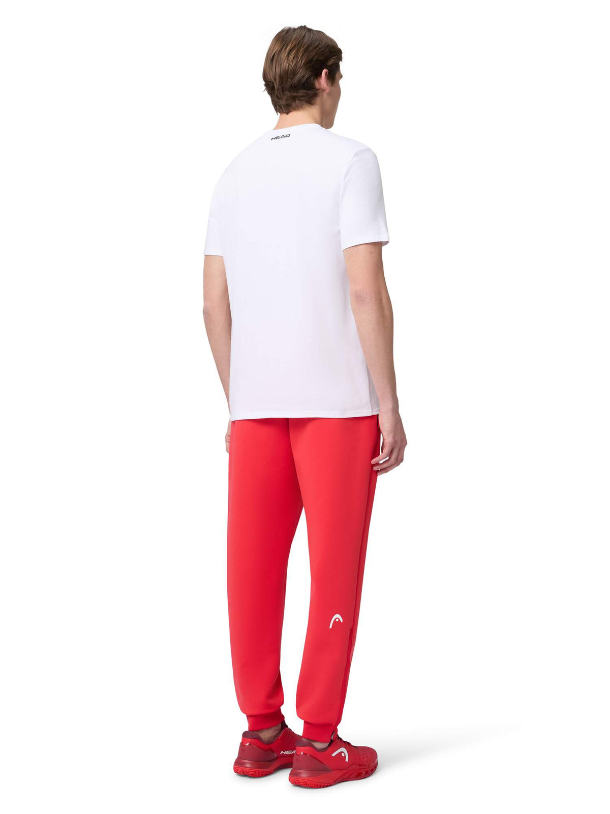 HEAD RAINBOW Mens Tennis T-Shirt in White - model back view