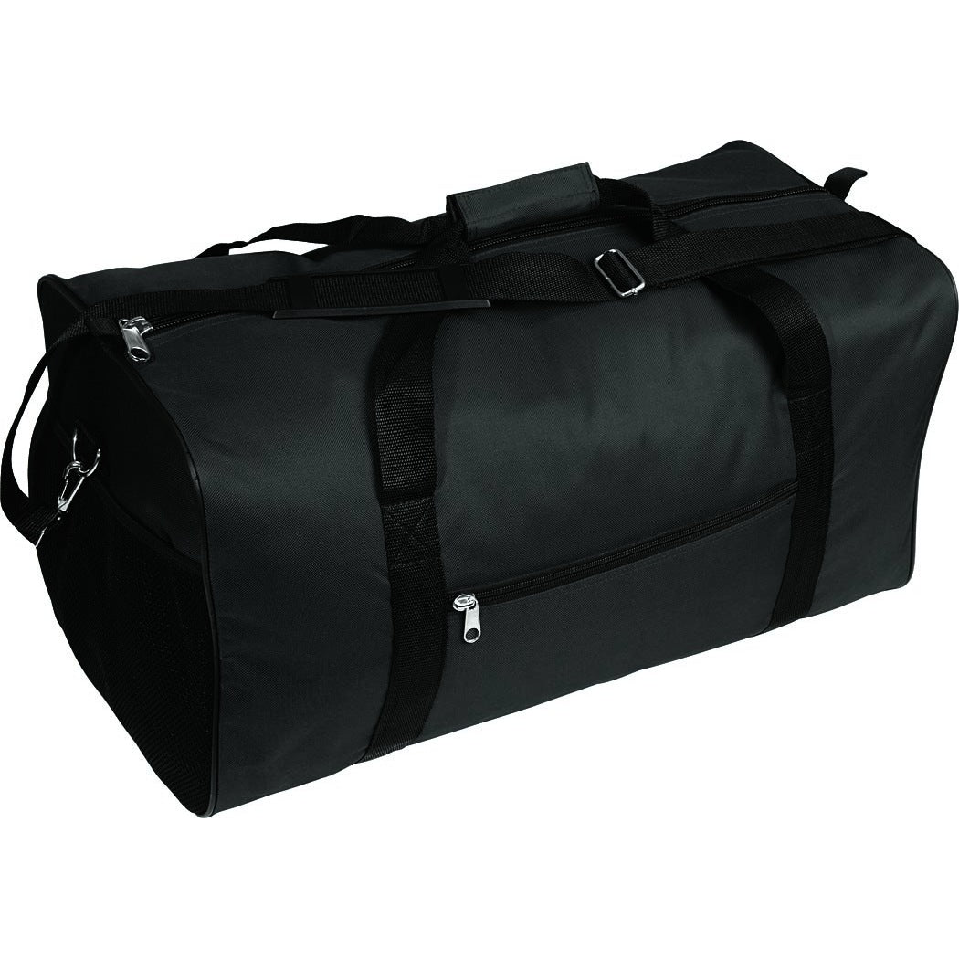 Martin Sports Player's Sport Bag, 24 x 12 x 12 in, Durable Nylon in Black - Front View