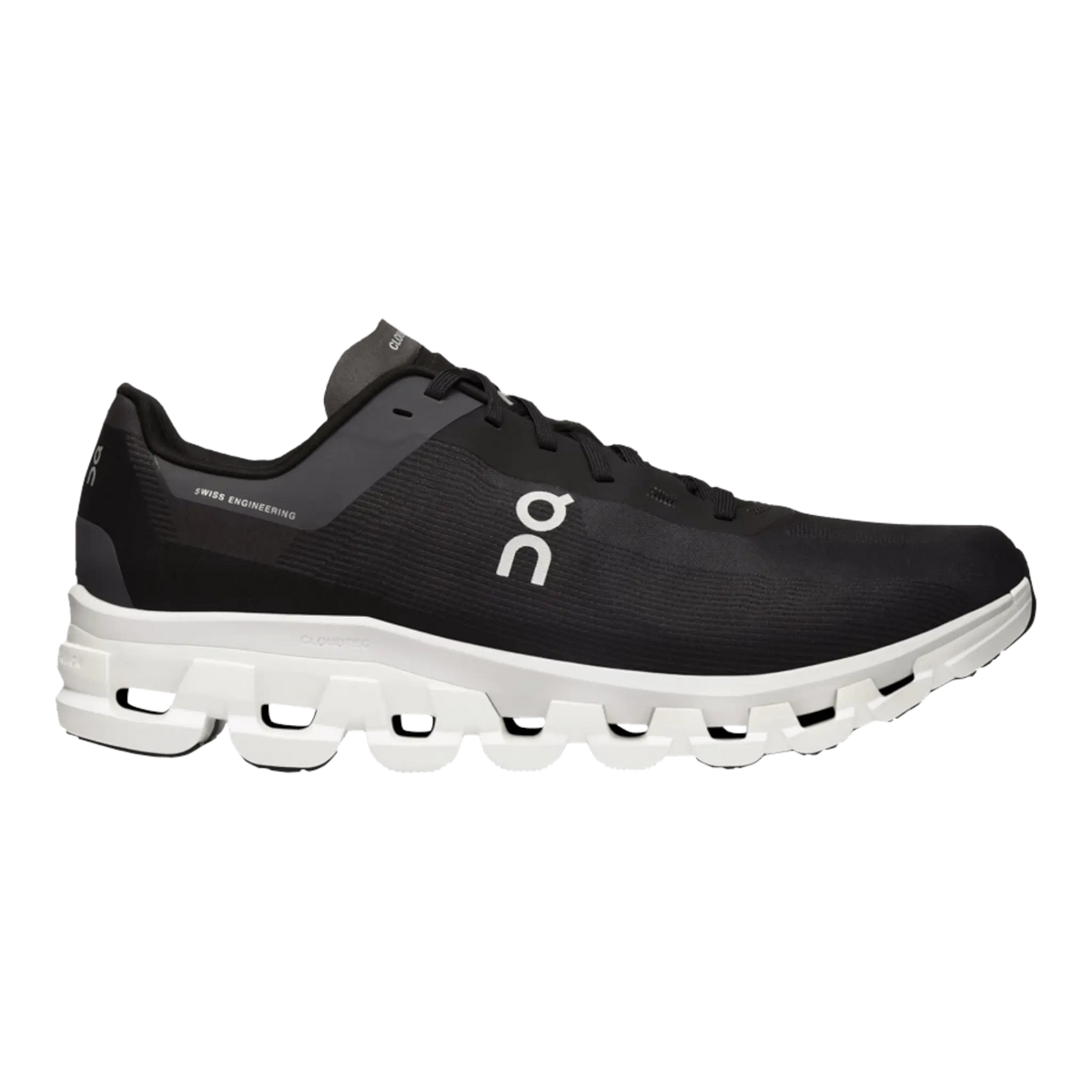 On Cloudflow 4 Men's Running Shoes — Black White