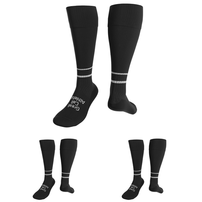 Pro Soccer Referee Socks | 3 Pairs | 2 White Stripe