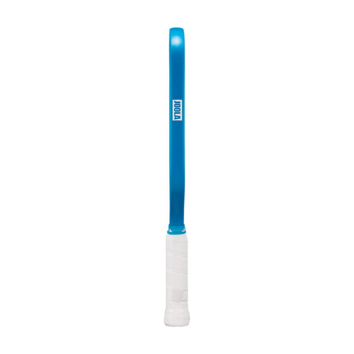 Blue and white baton with a visible brand logo on a white background