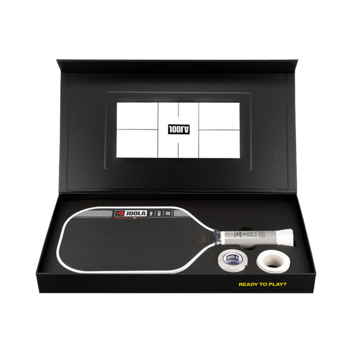 Paddle and ball set in a black box with JOOLA branding