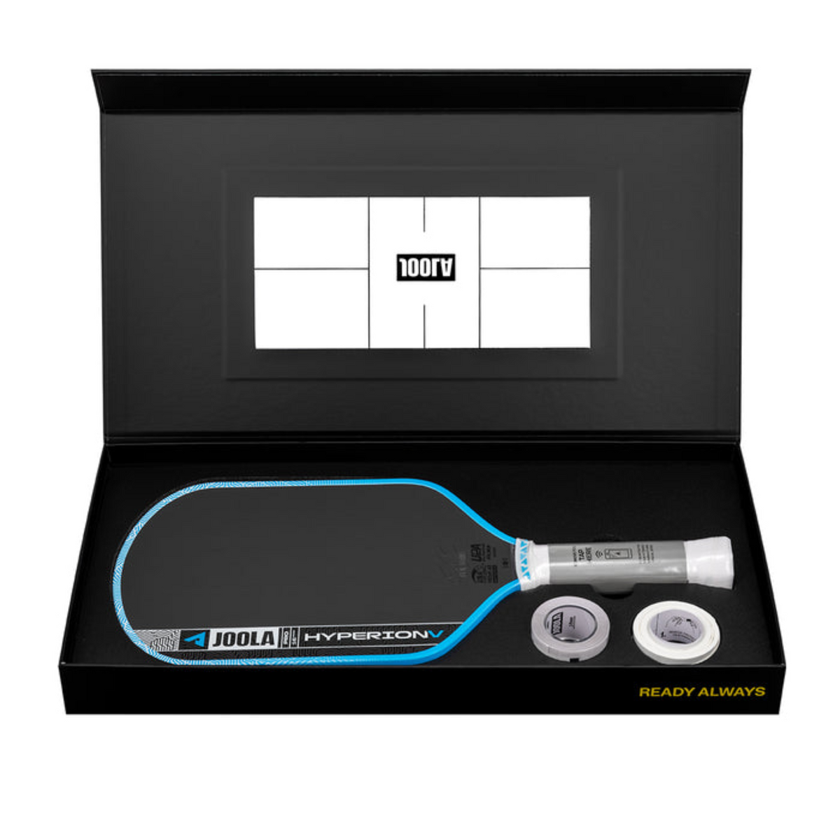 Joola Hyperion V pickleball paddle with accessories in a black box