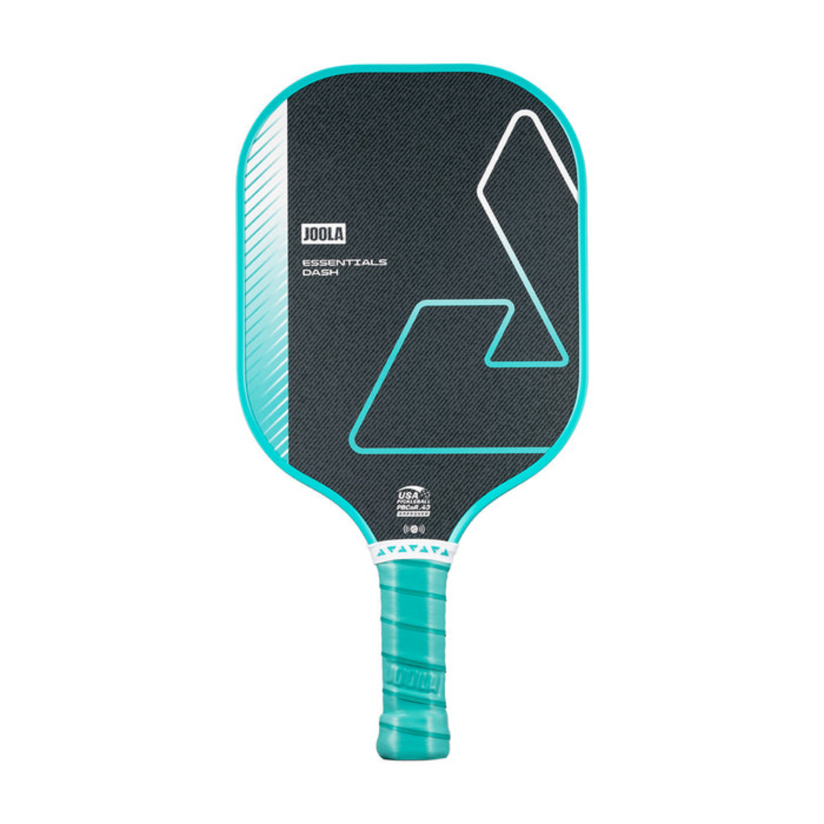 Teal and black pickleball paddle with JOOLA branding on a white background