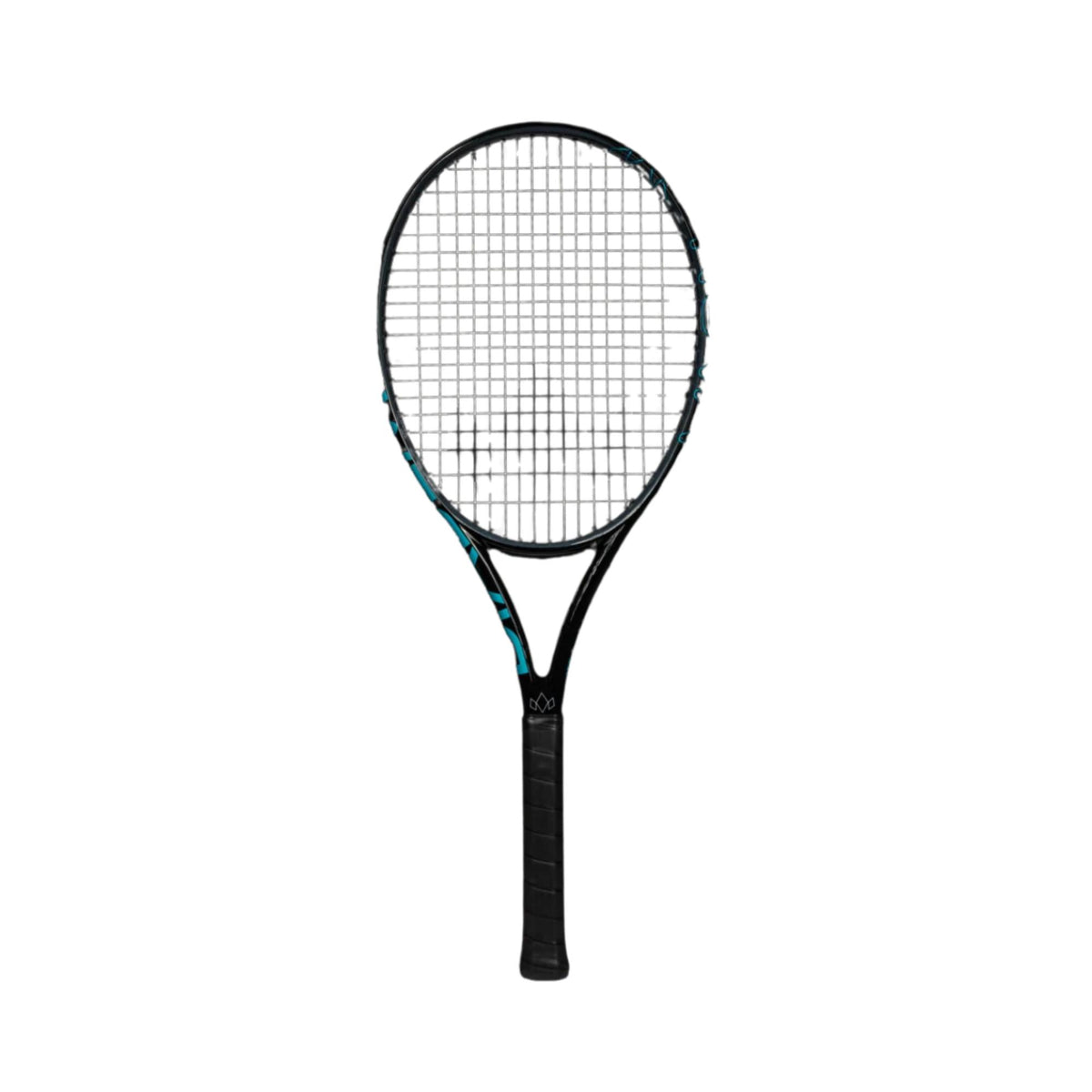 Diadem Nova ELT tennis racket featuring a full string bed, streamlined frame, and standard grip handle, shown upright against a plain background.