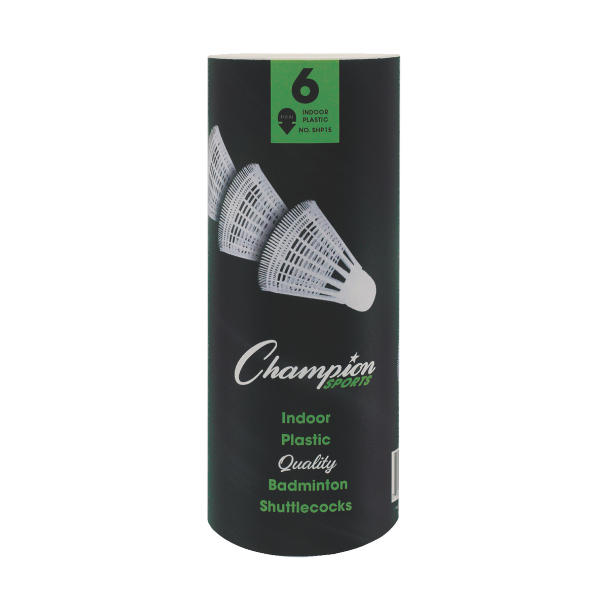 Champion Sports Plastic Shuttlecocks, Tube of 6 - Alternate View 3