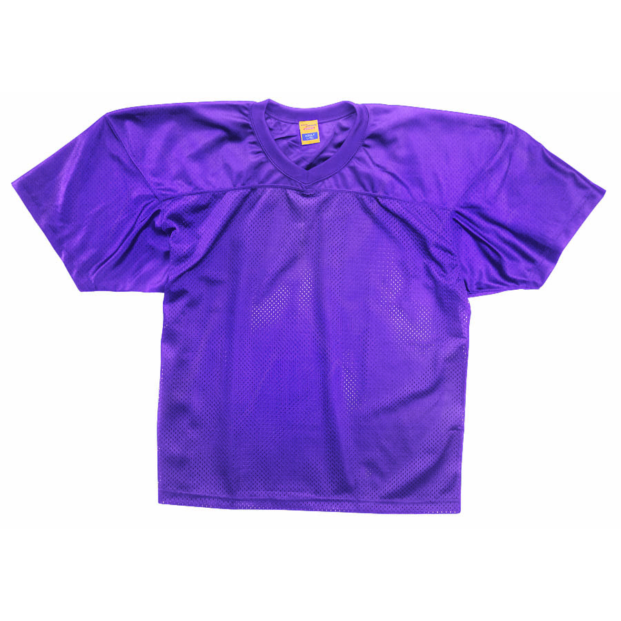 Martin Sports Football Jersey, Tricot Mesh with Dazzle Cowl in Purple Adult 2XL - Front View
