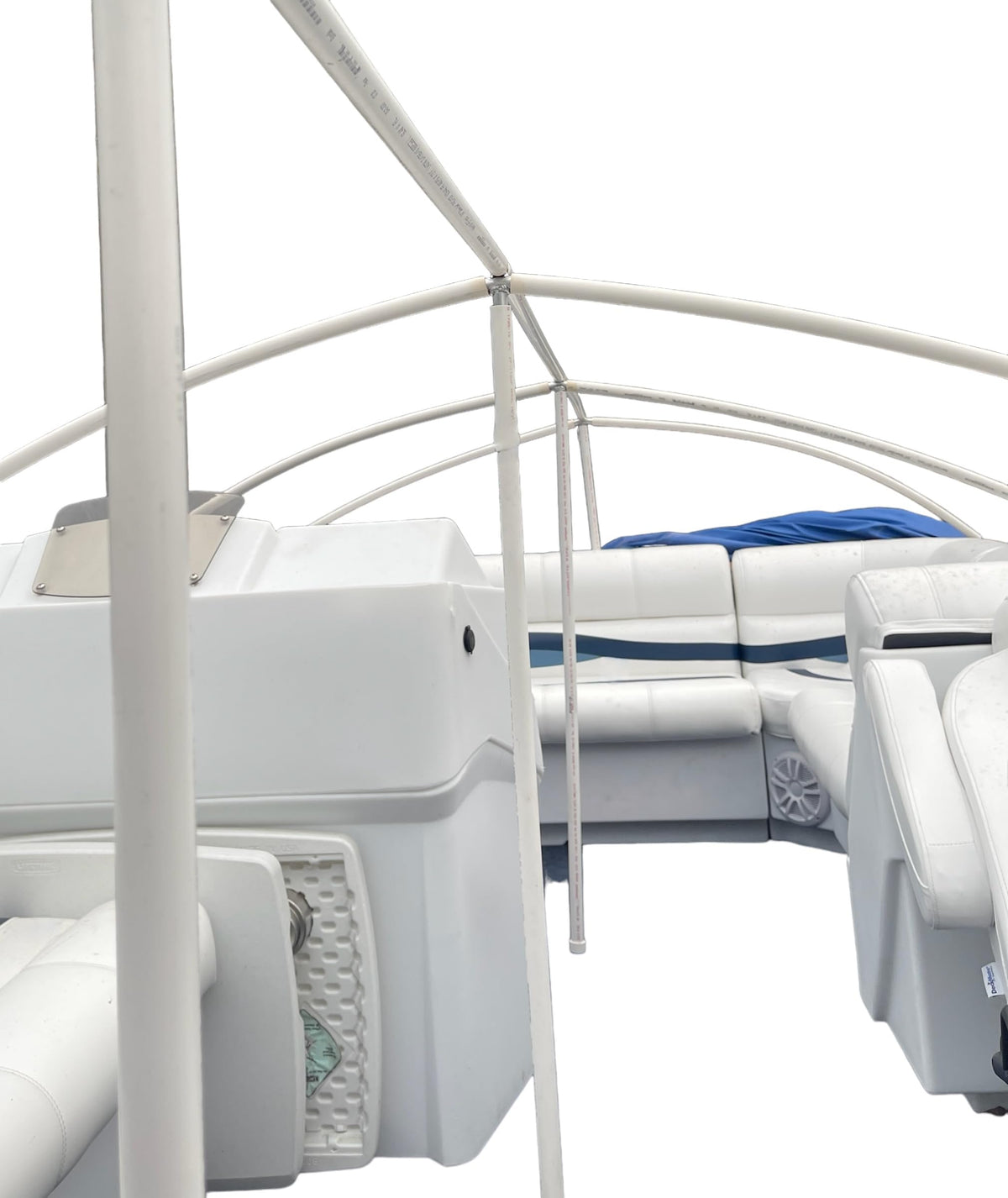 18'-22' Ultimate Pontoon Boat Canvas Solution with 6" Rise.