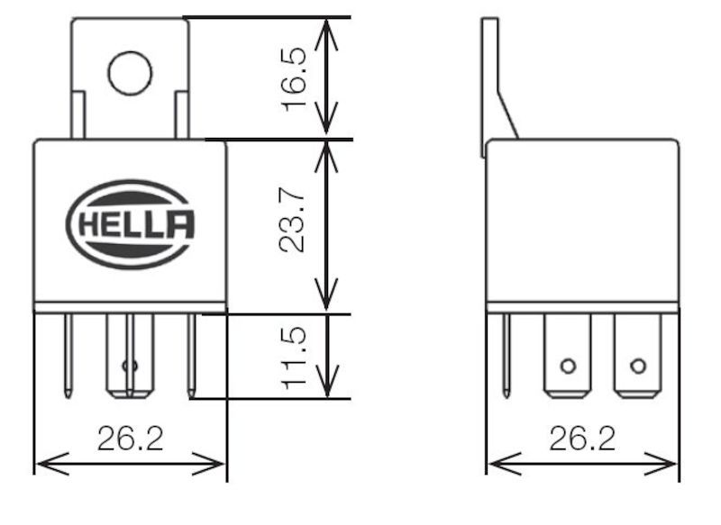 Hella Relay Mini Iso 5 Pole 12V Spdt Bkt - View 2