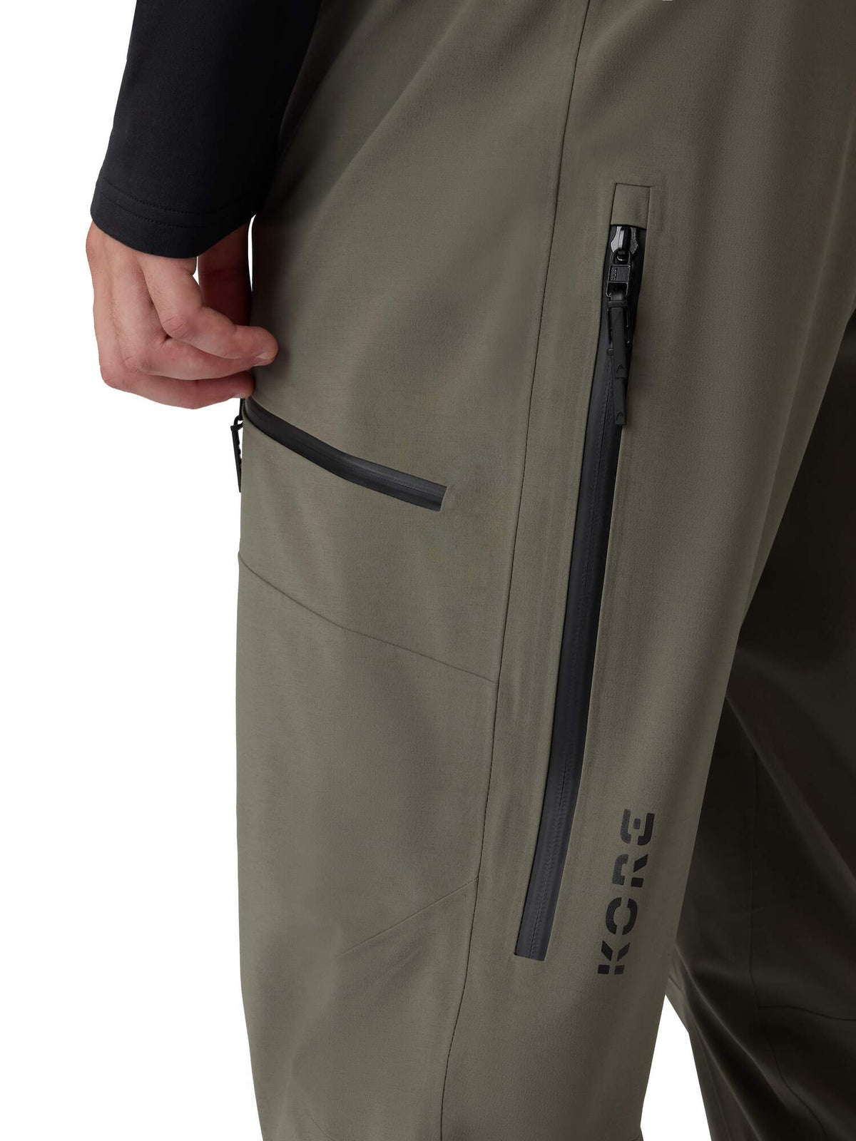 HEAD KORE Pants Mens Ski Pants in Green Sand - detail