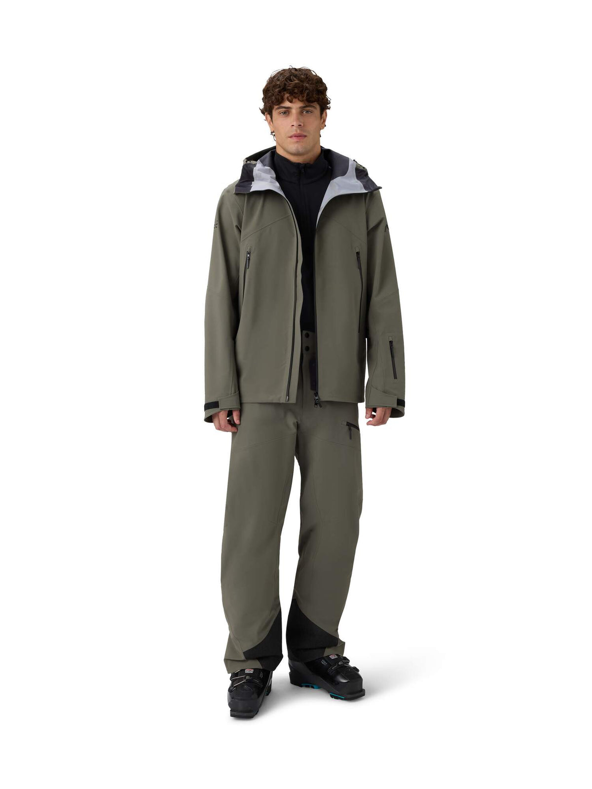 HEAD KORE Pants Mens Ski Pants in Green Sand - lifestyle