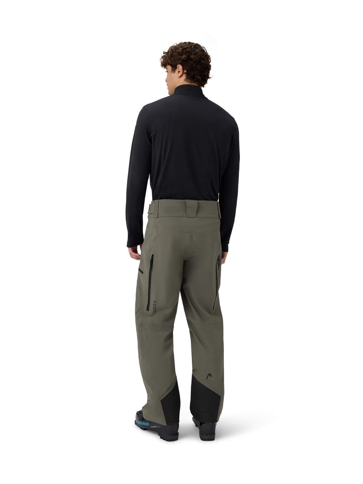 HEAD KORE Pants Mens Ski Pants in Green Sand - lifestyle back