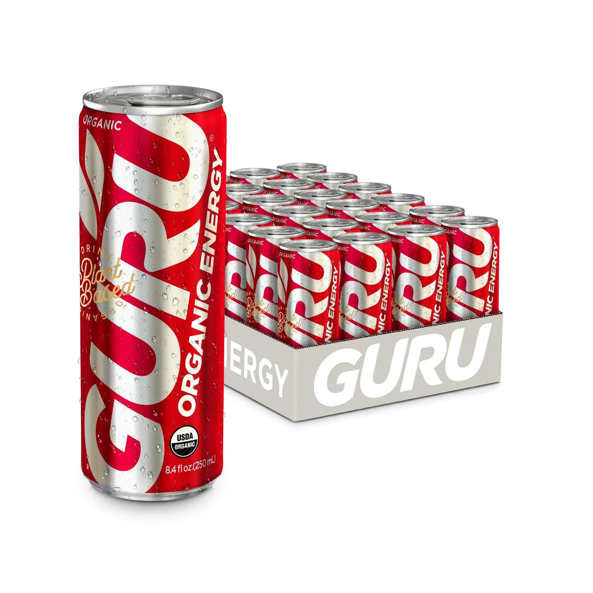 Guru Organic Fruit Punch Energy Drink, 12 fl oz (Case of 24)