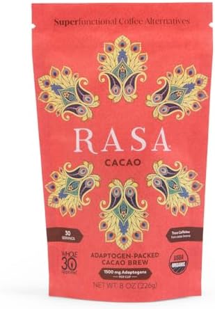 Rasa Organic Mushroom Cacao Coffee Alternative, 2.5 oz (Case of 6)