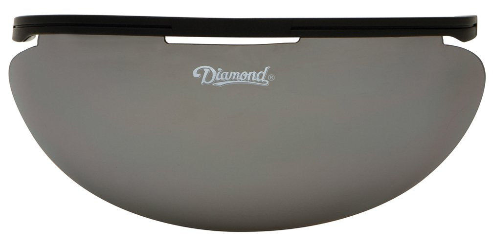 Diamond Baseball Face Mask Sun Visor, Grey - front view