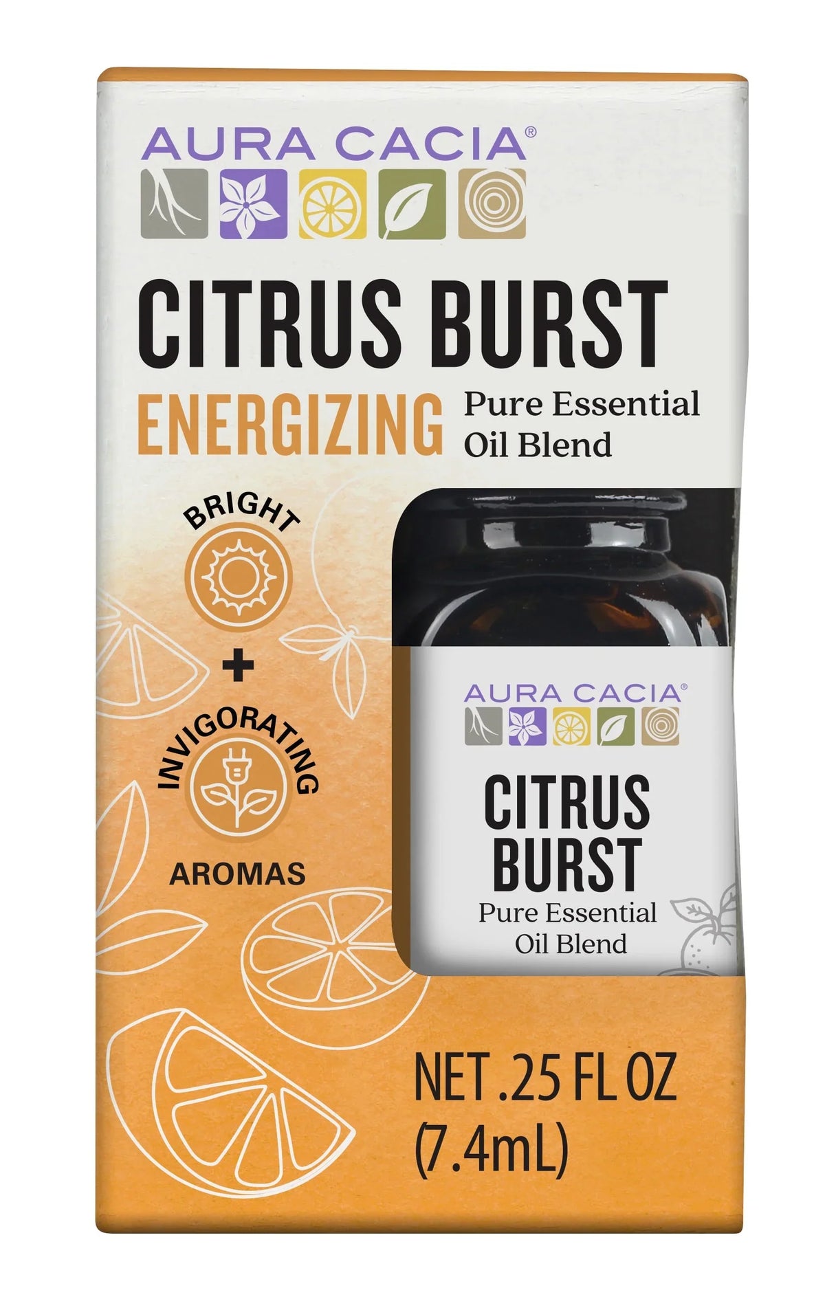 Aura Cacia Citrus Burst Essential Oil Blend, 0.25 fl oz