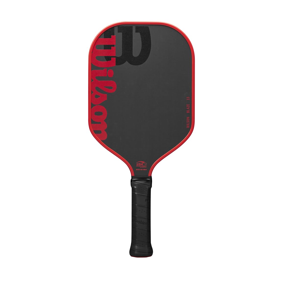 Wilson Blaze 13mm Raw Hybrid Pickleball Paddle, Black/Red - main view